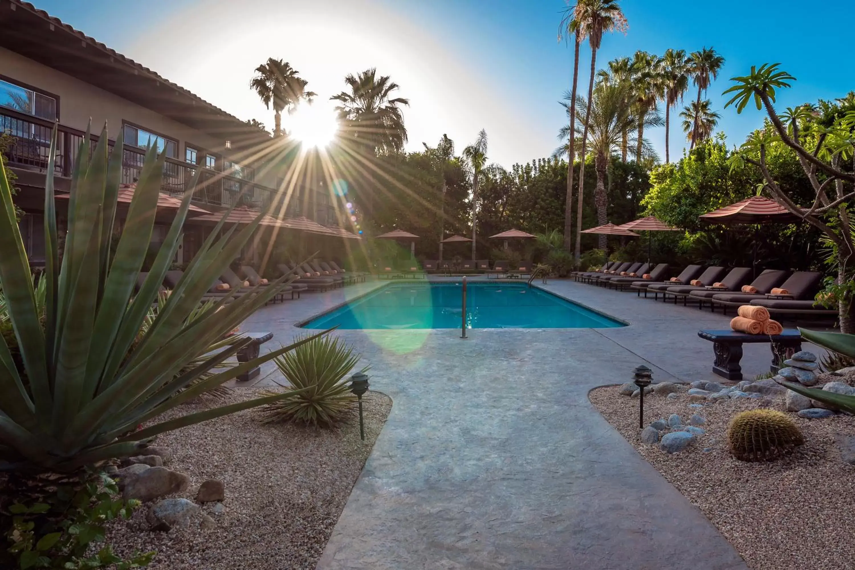 Swimming Pool in Santiago Resort - Palm Springs Premier Gay Men’s Resort