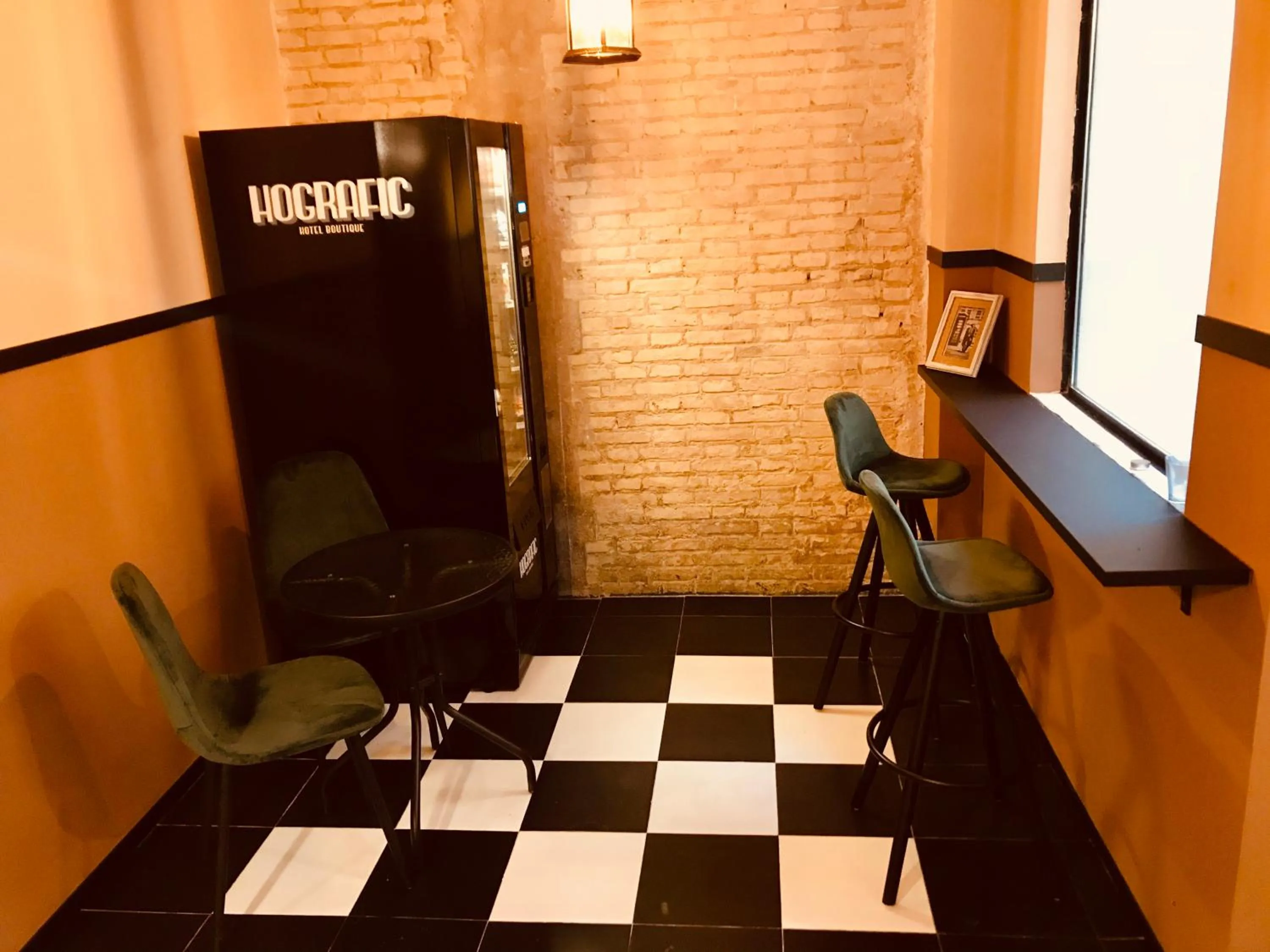 Seating area in Hografic Hotel