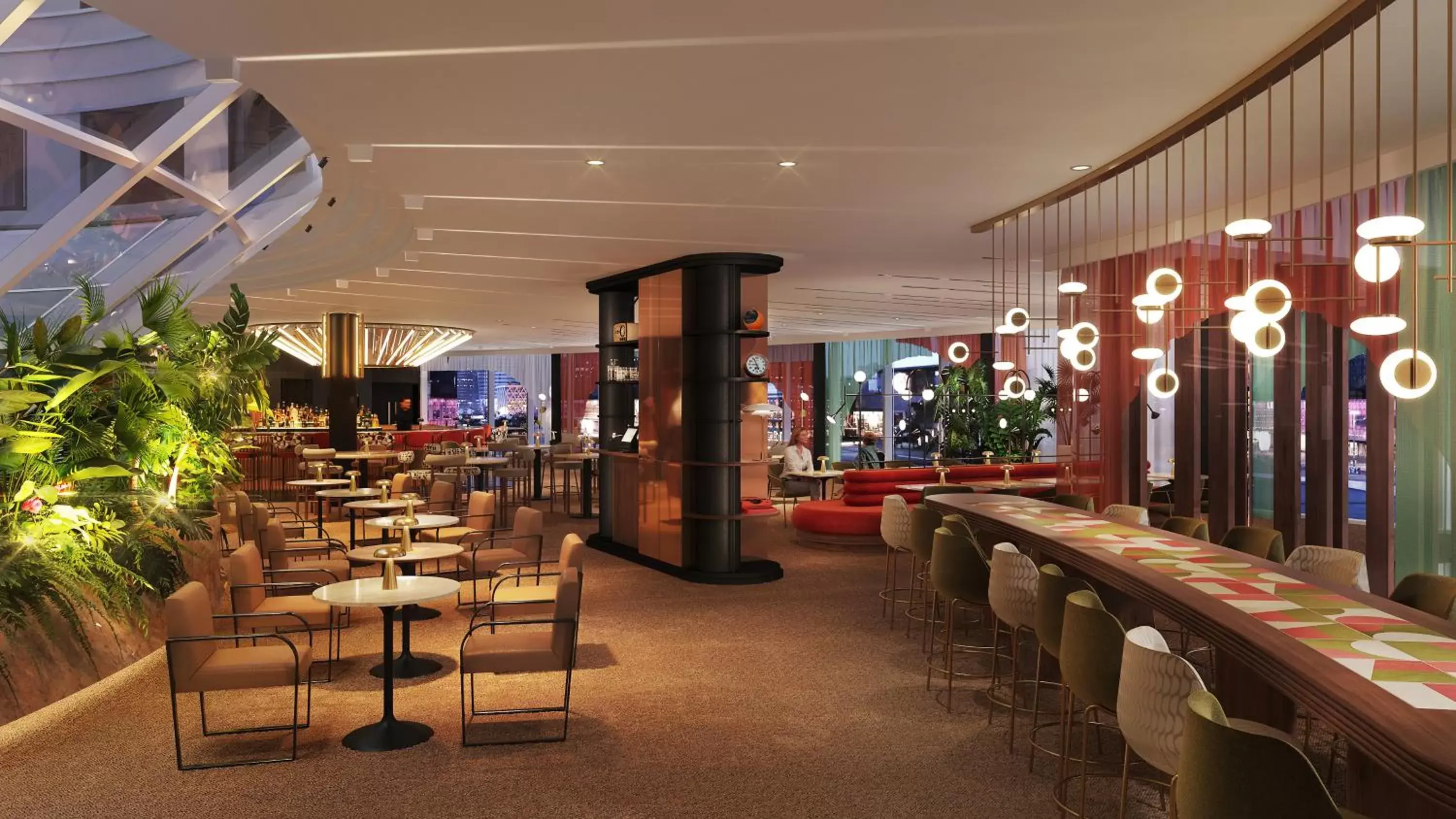 Restaurant/places to eat, Lounge/Bar in Hilton Paris La Défense