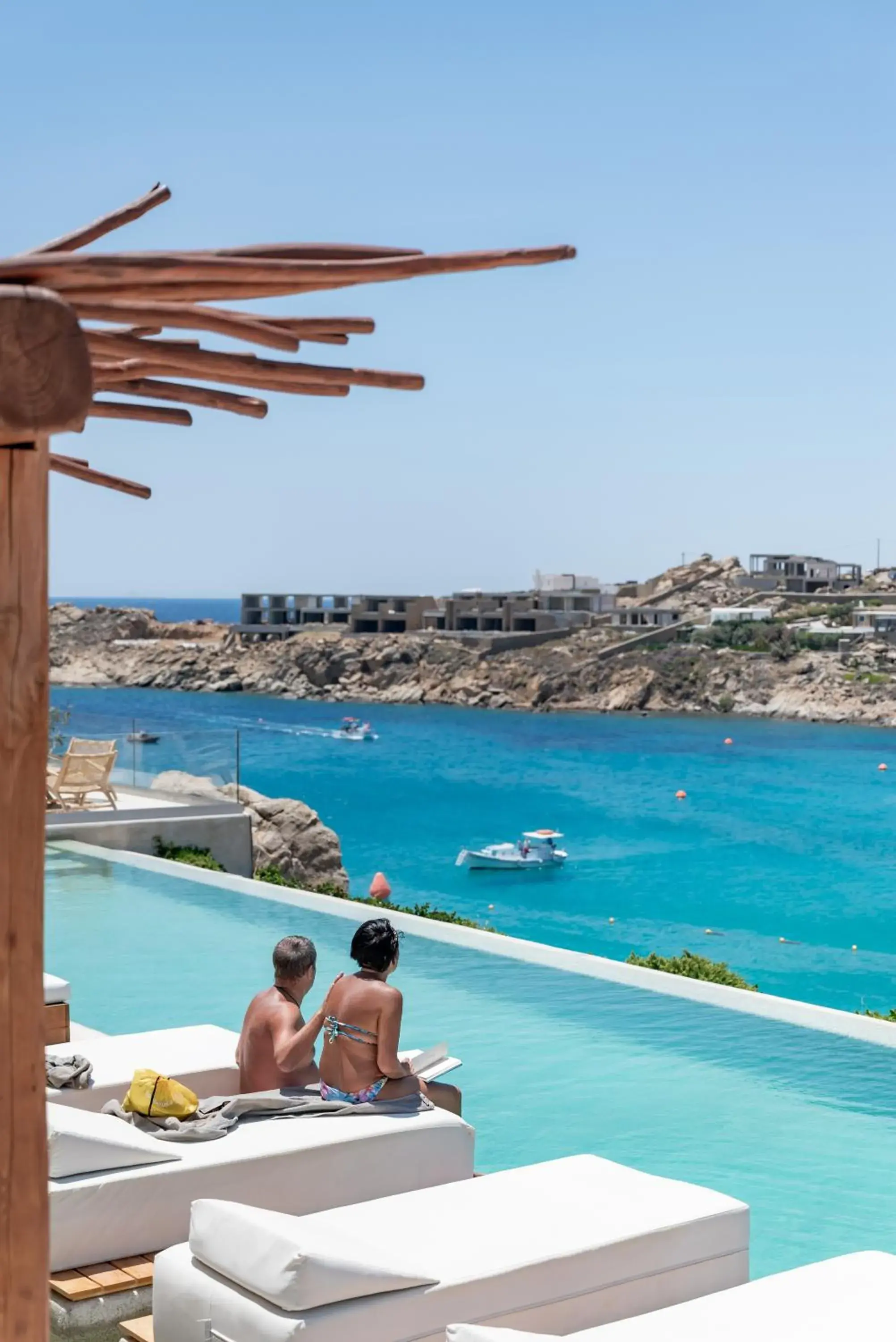 Pool view in Super Paradise Hotel