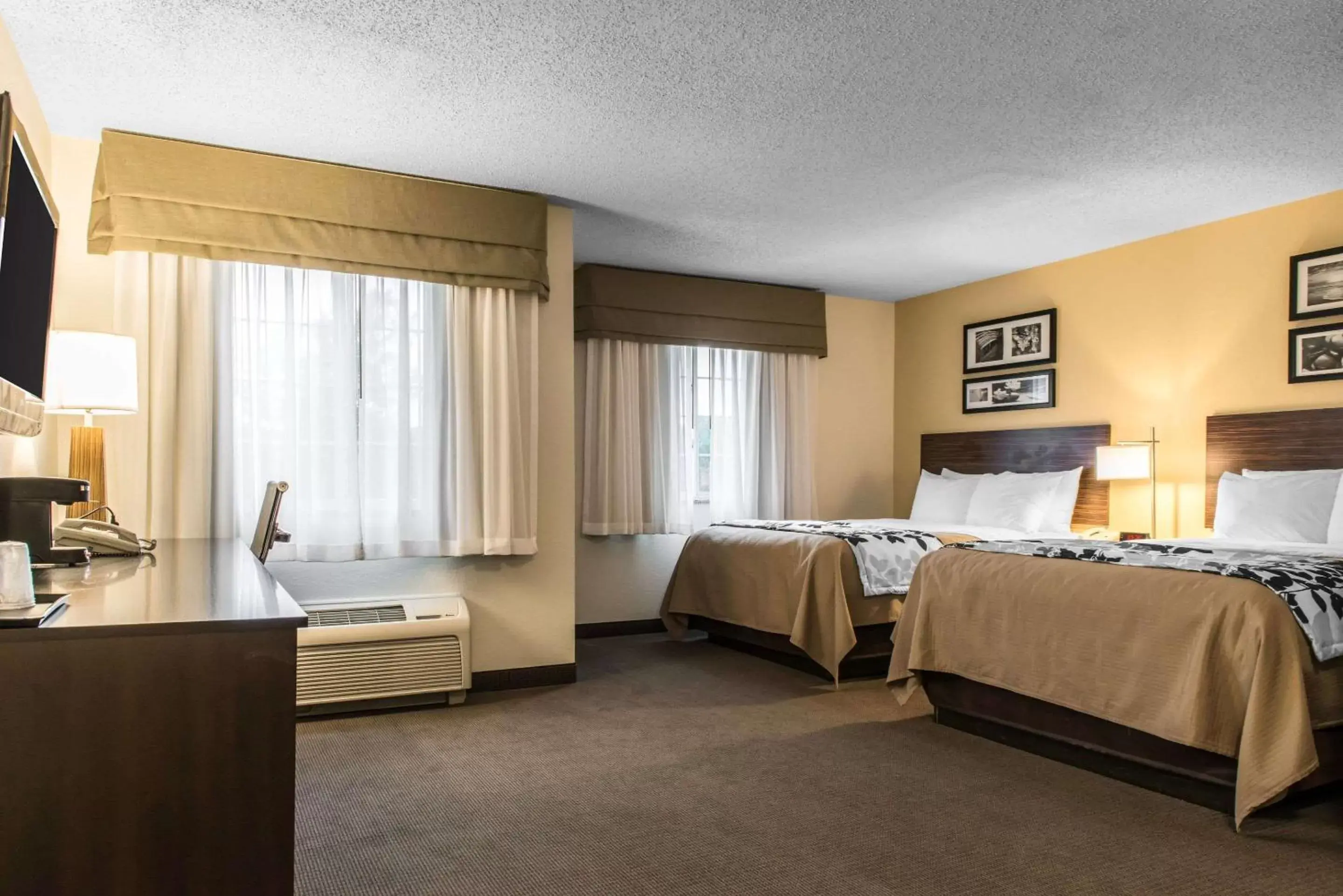 Photo of the whole room, Bed in Sleep Inn & Suites Pittsburgh
