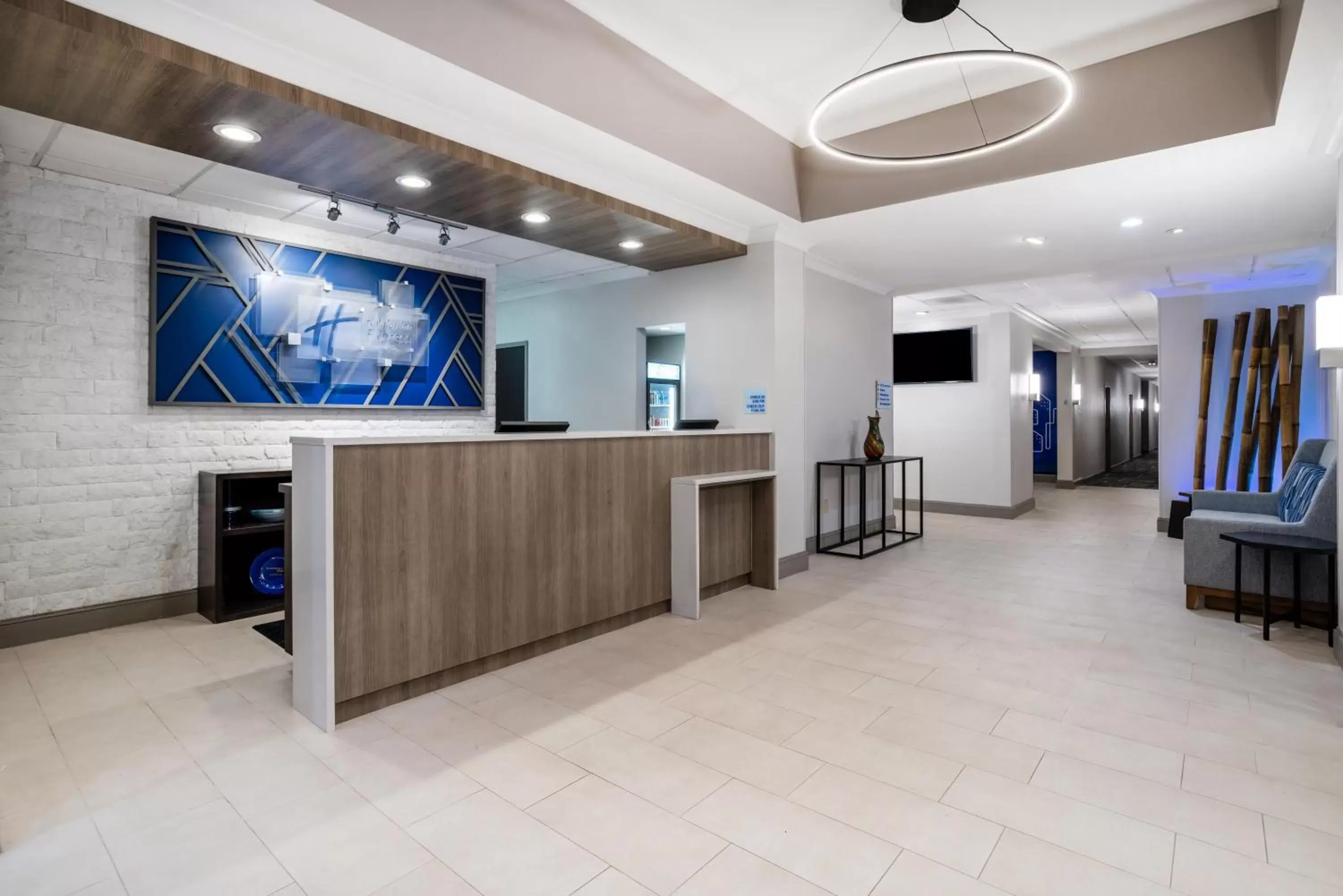 Lobby or reception, Lobby/Reception in Holiday Inn Express and Suites Tampa I-75 at Bruce B. Downs, an IHG Hotel