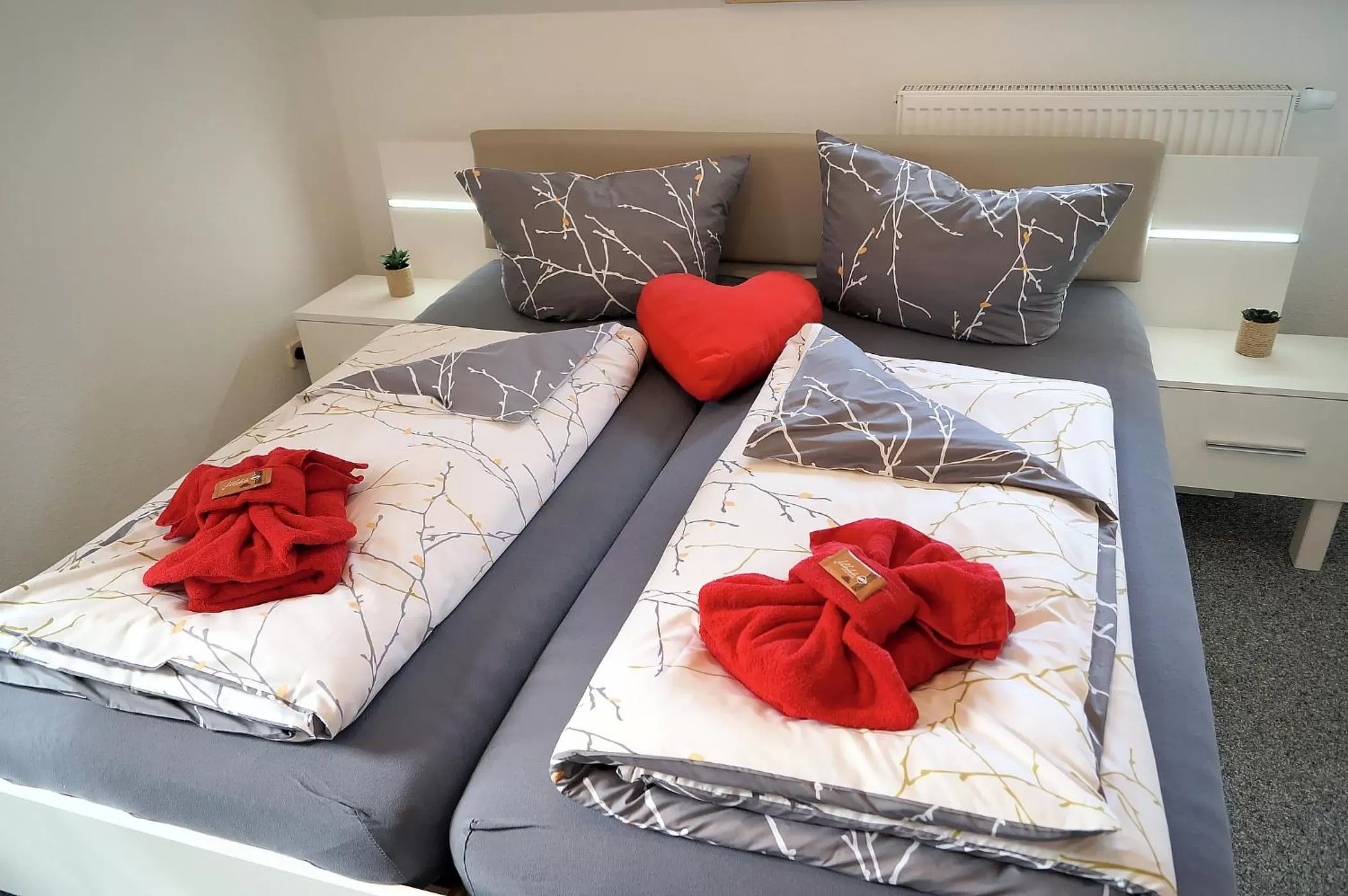 Bed in Erzgebirgshotel Misnia Bärenfels