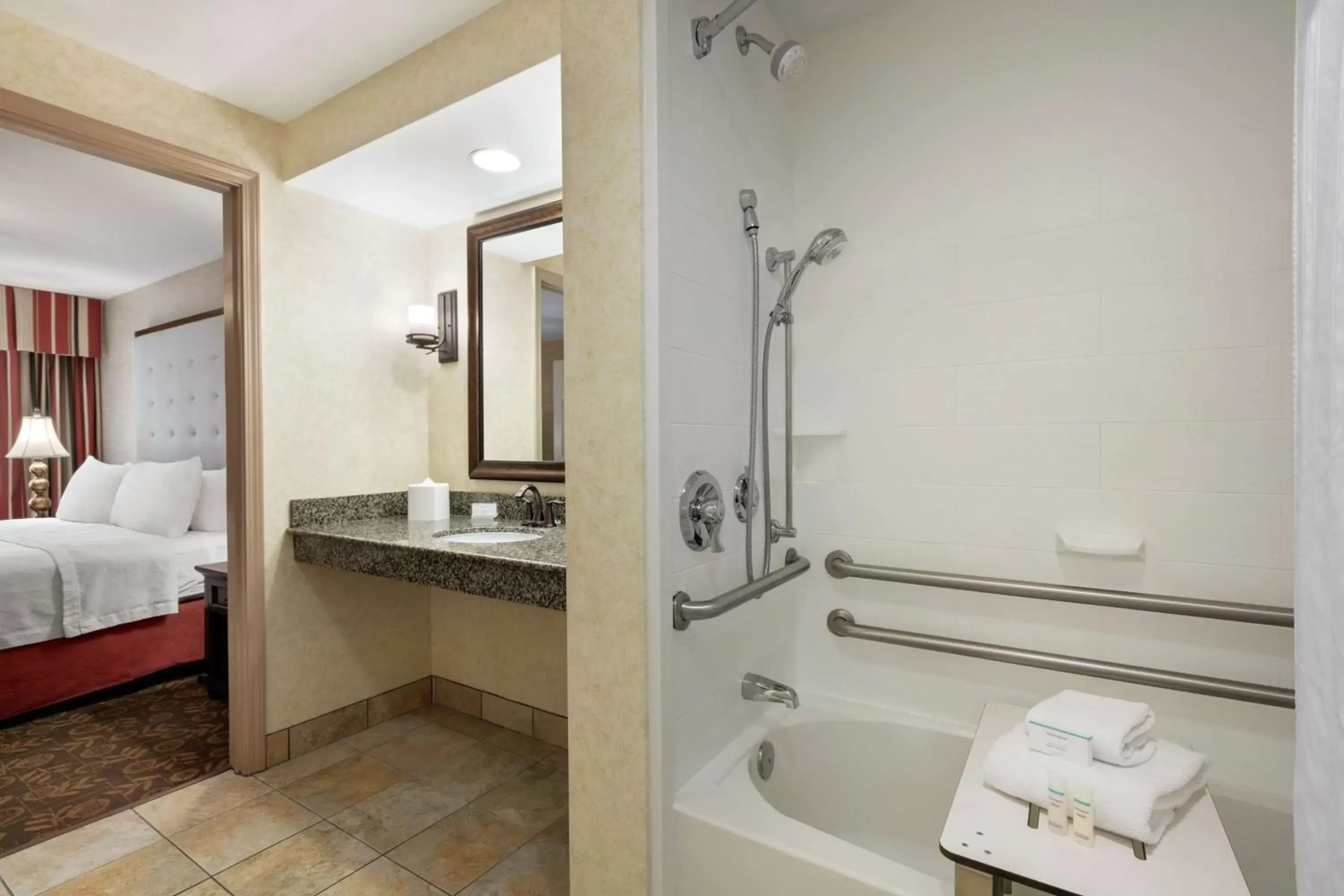 Bathroom in Homewood Suites Syracuse-Liverpool