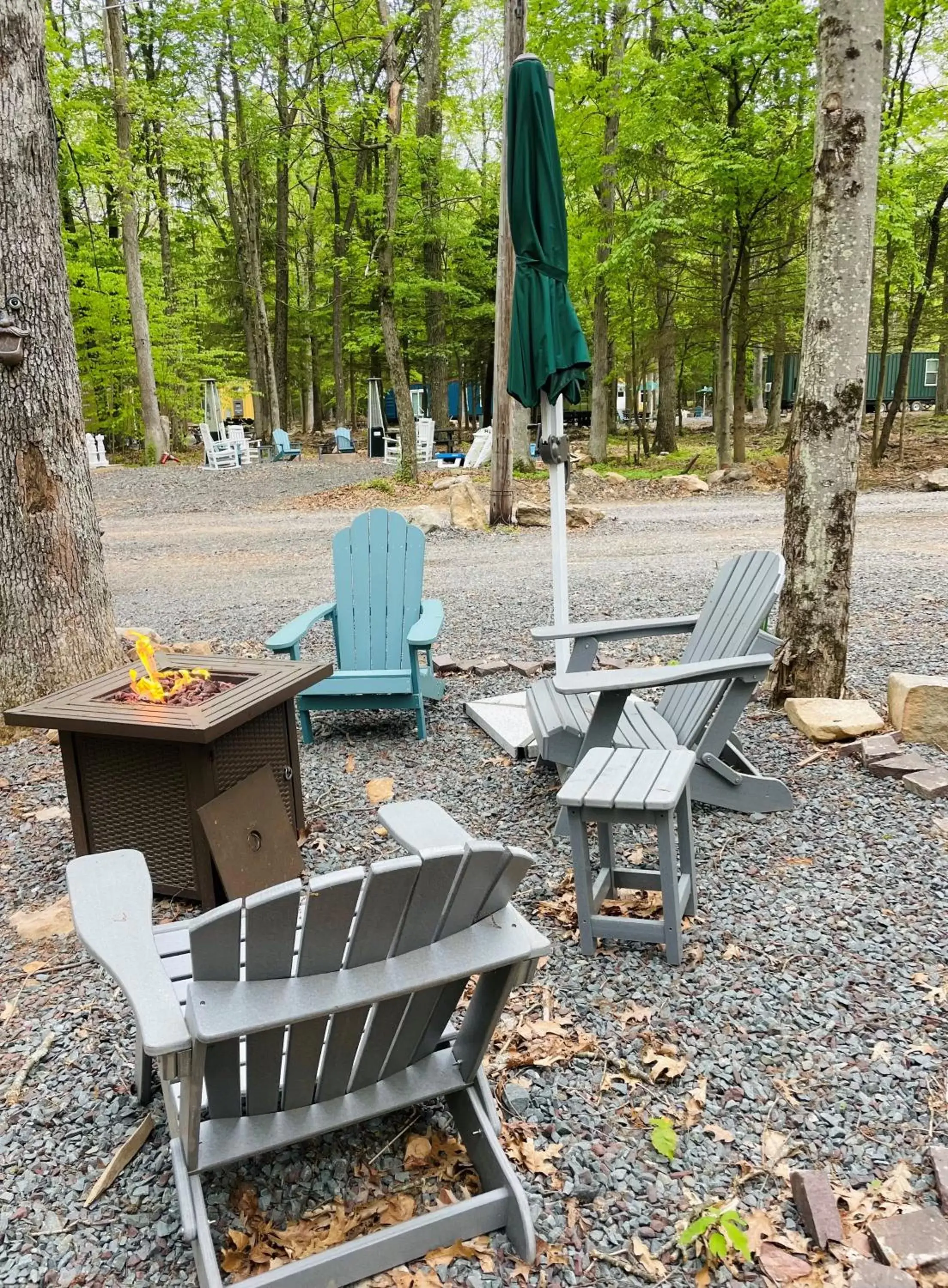 Patio in Camptel Poconos Lodging