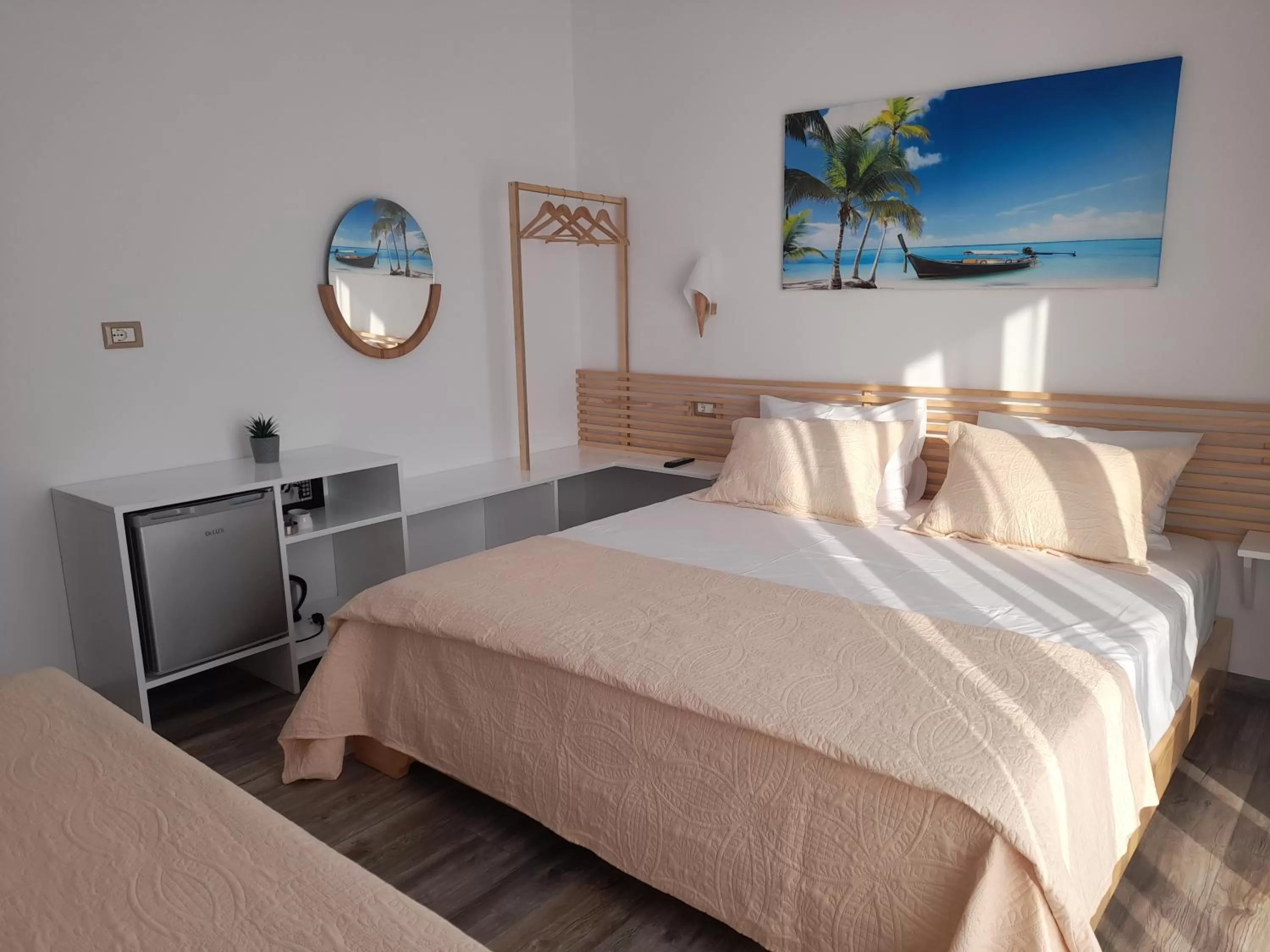 Bed in Anxhelos Hotel