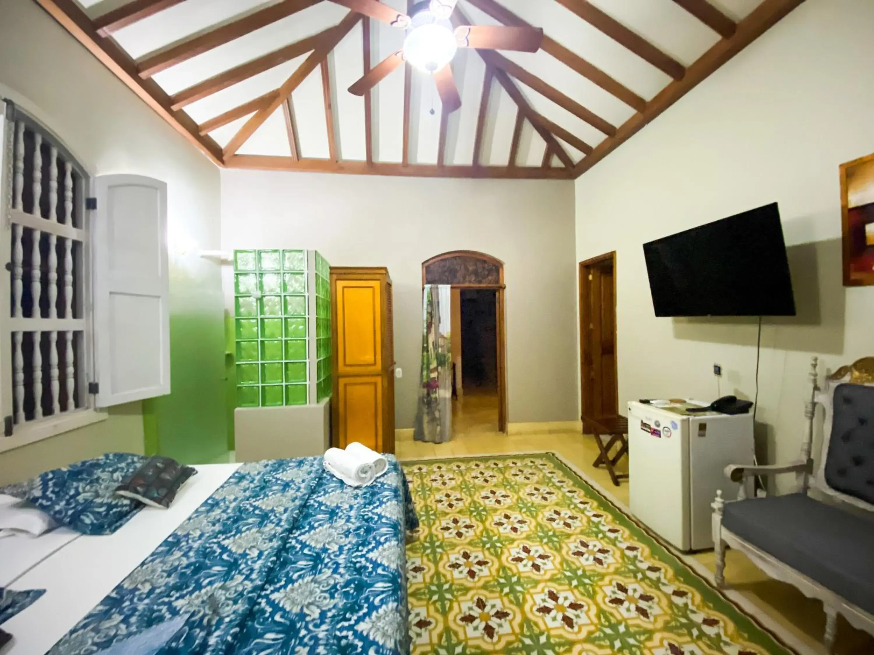 Bathroom, Bed in Hotel Boutique Castillo Ines Maria