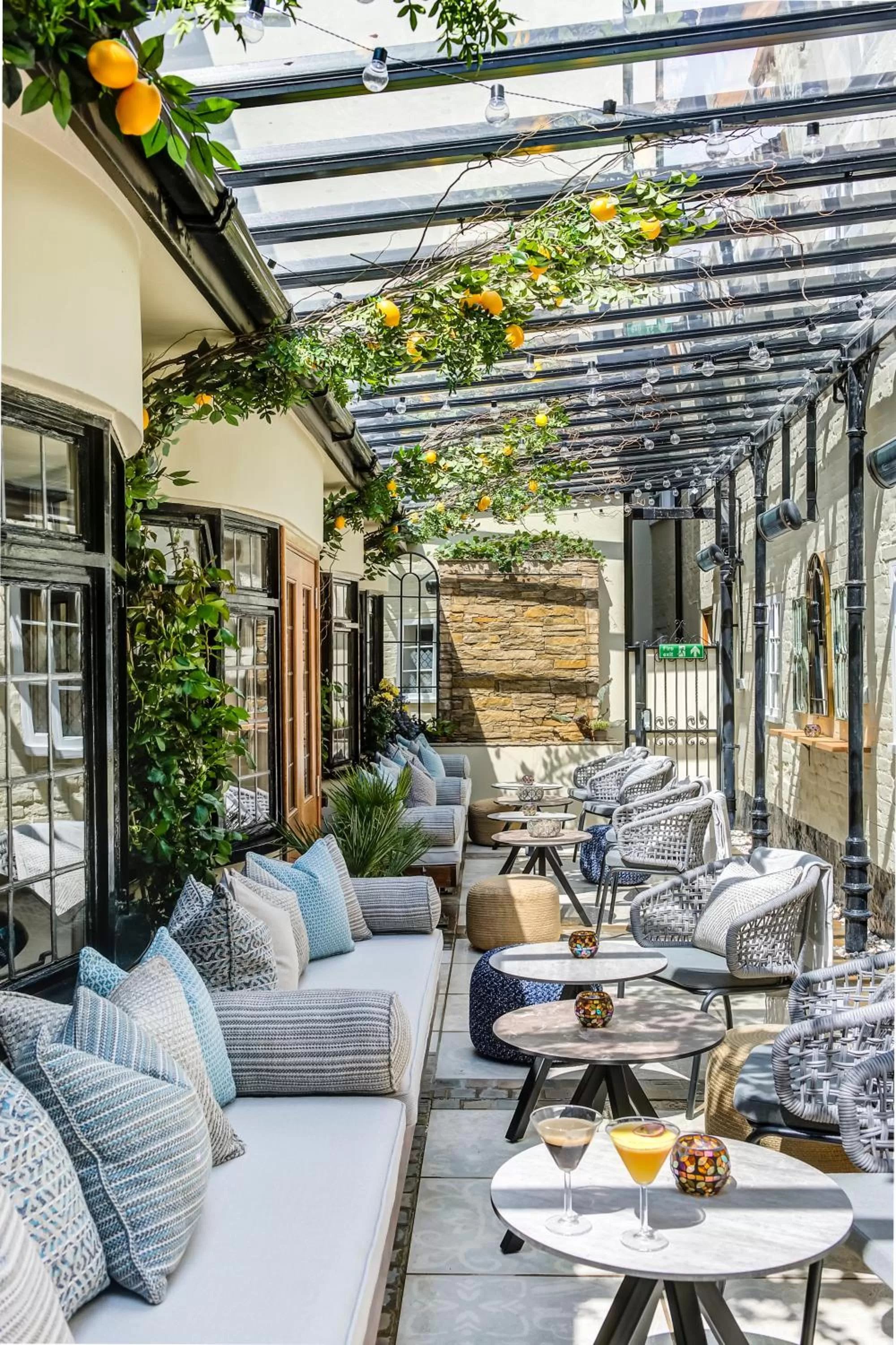 Patio in The George Hotel Colchester