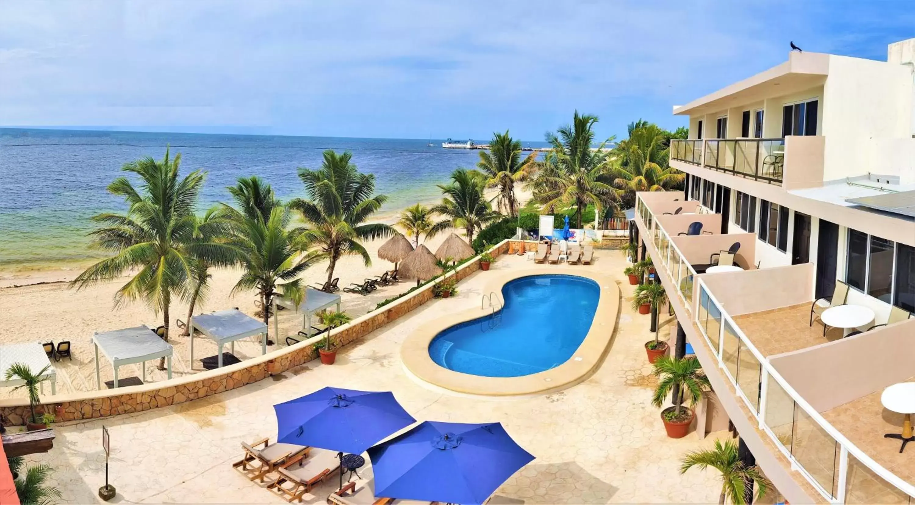 Pool View in Hacienda Morelos Beachfront Hotel