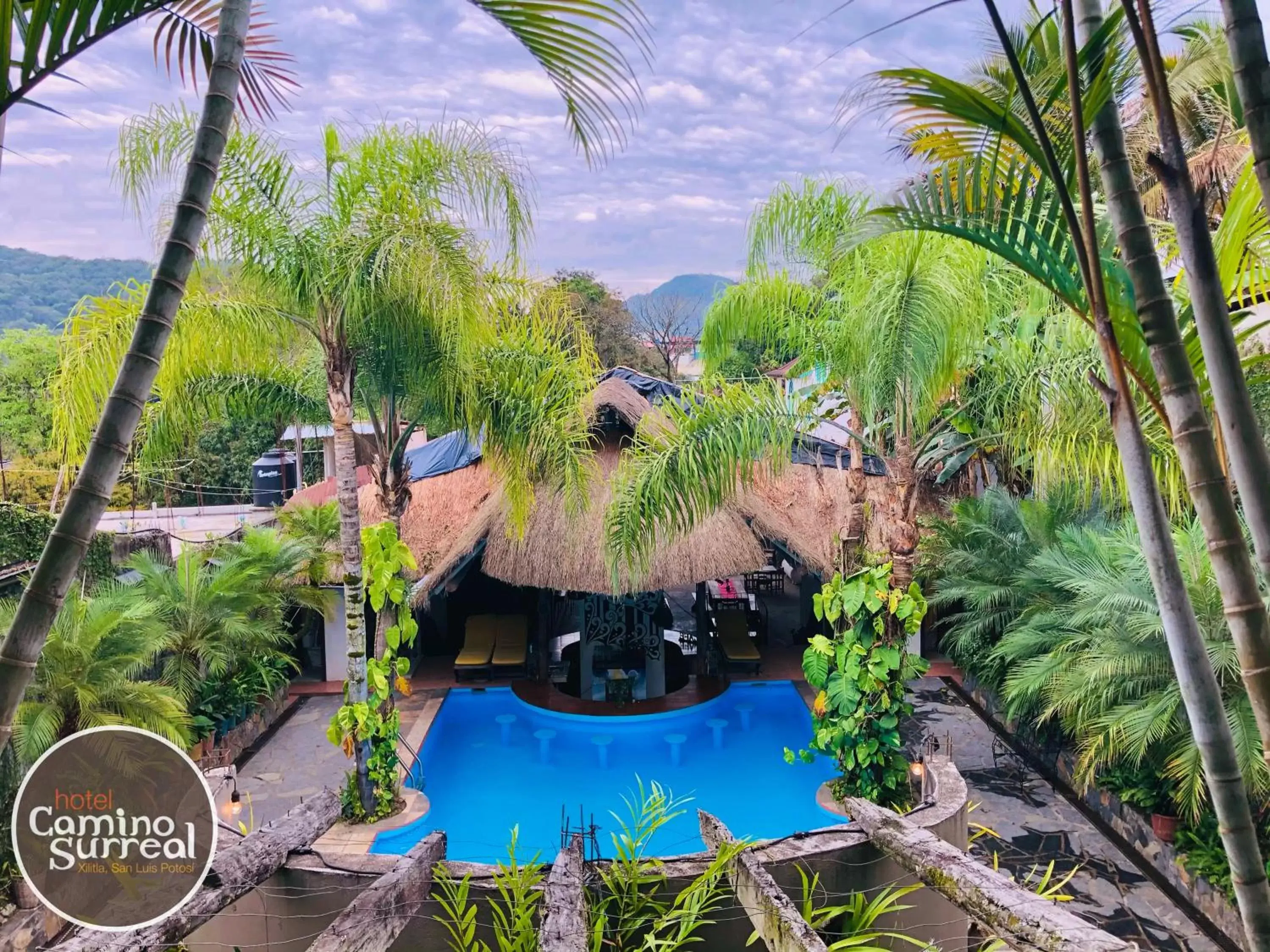 Swimming pool in Hotel Camino Surreal Xilitla