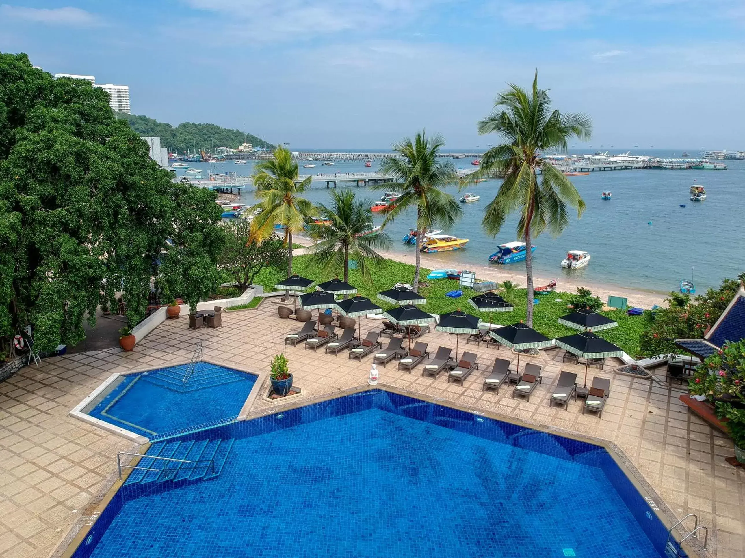 Bird's eye view, Pool View in Siam Bayshore Resort Pattaya