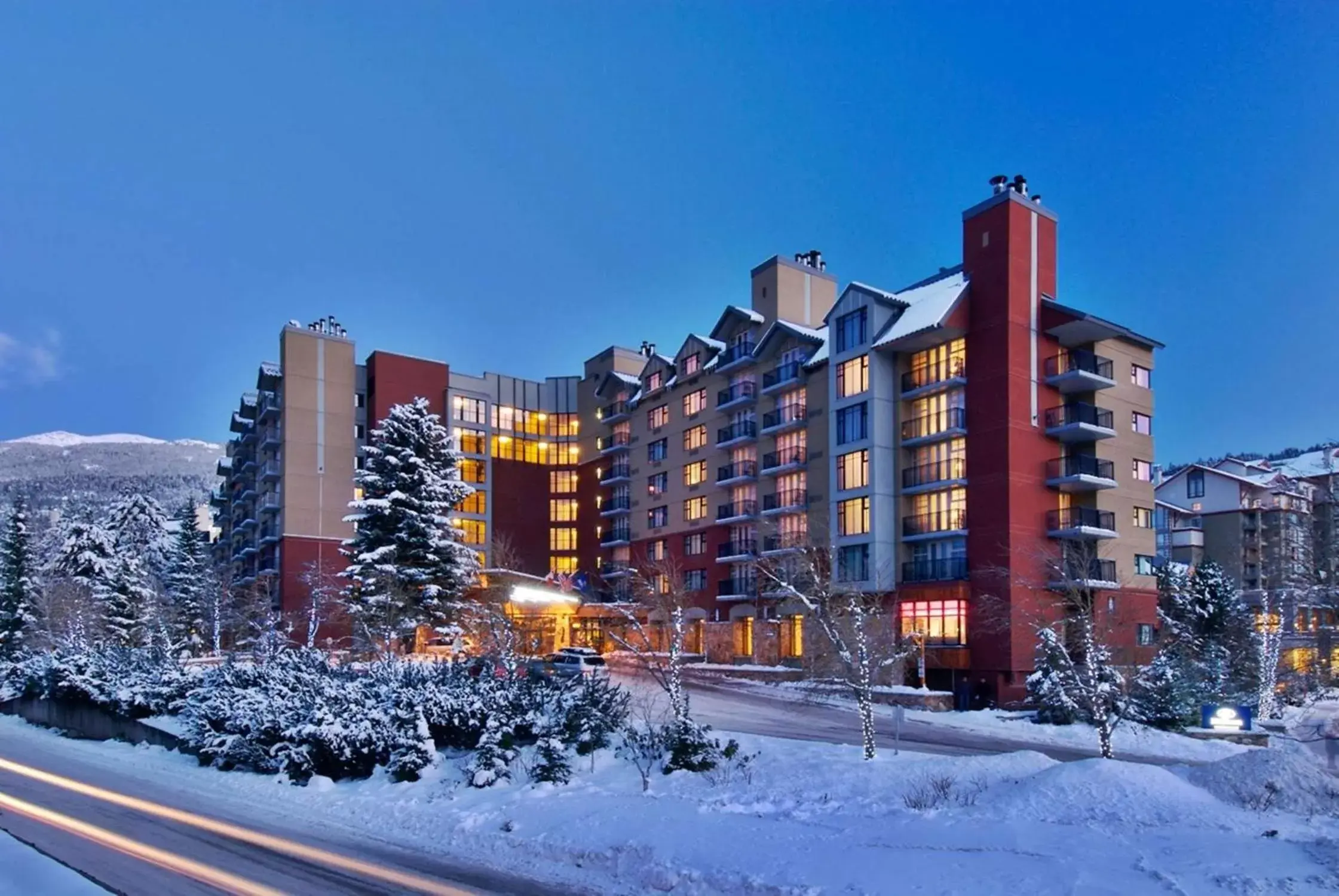 Property building, Winter in Hilton Whistler Resort & Spa