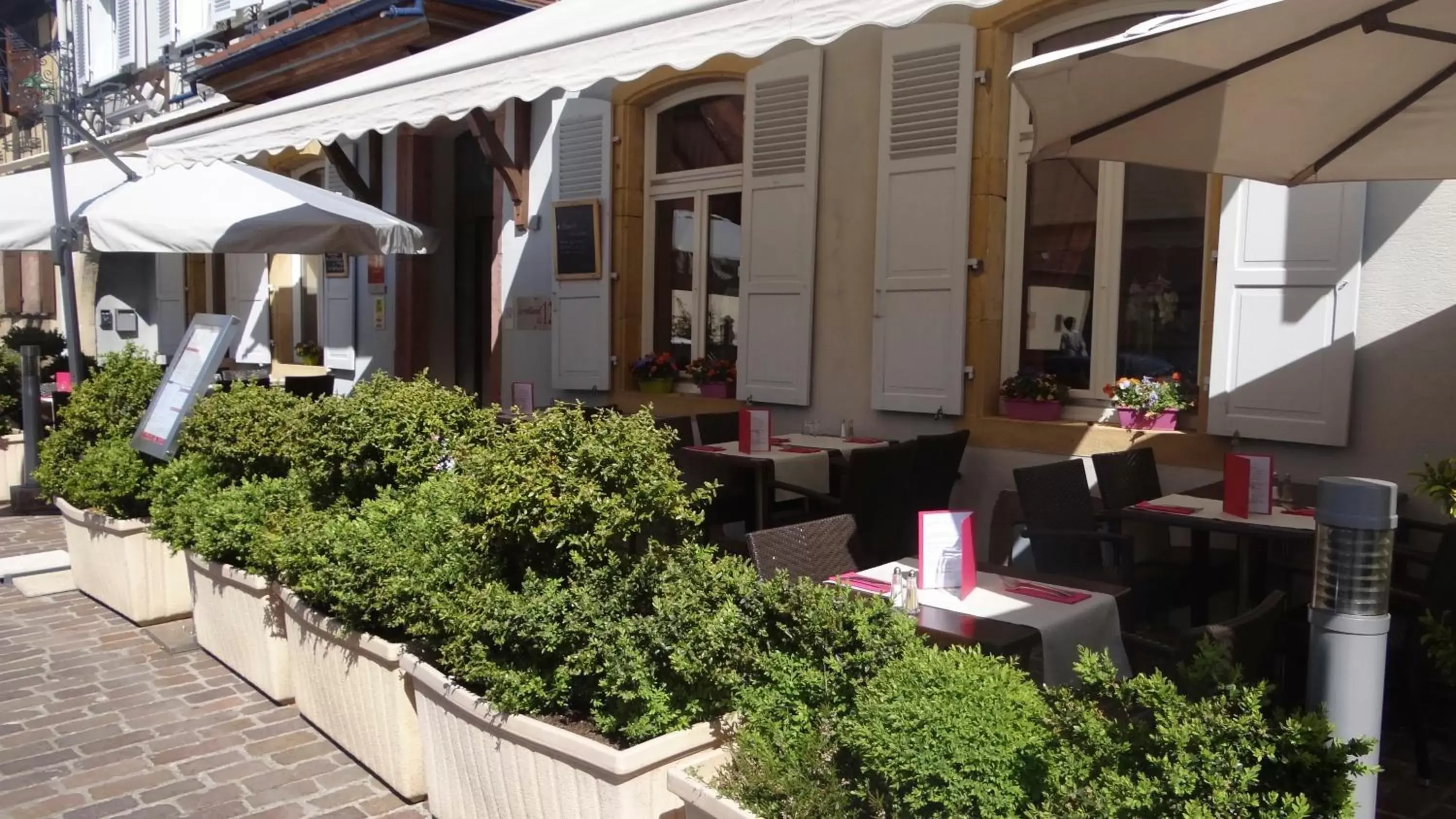 Balcony/Terrace, Restaurant/Places to Eat in Hôtel L'Auberge Alsacienne