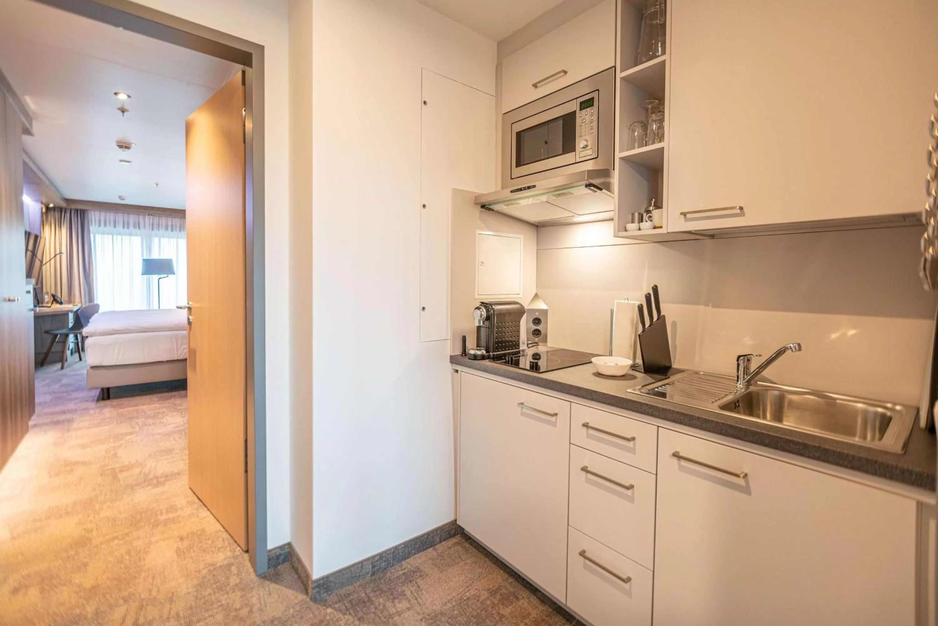 Kitchen or kitchenette in Park Inn By Radisson Wismar