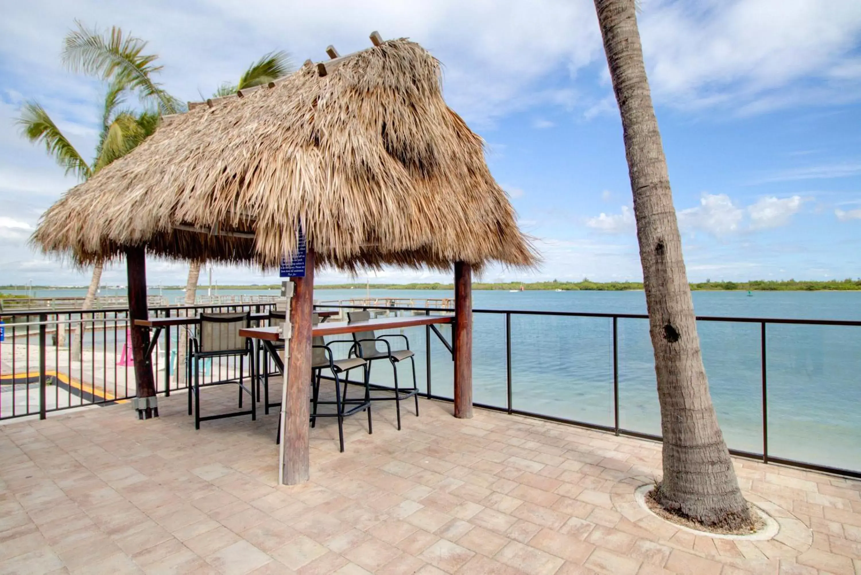 Patio, Beach in Hutchinson Island Plaza Hotel & Suites