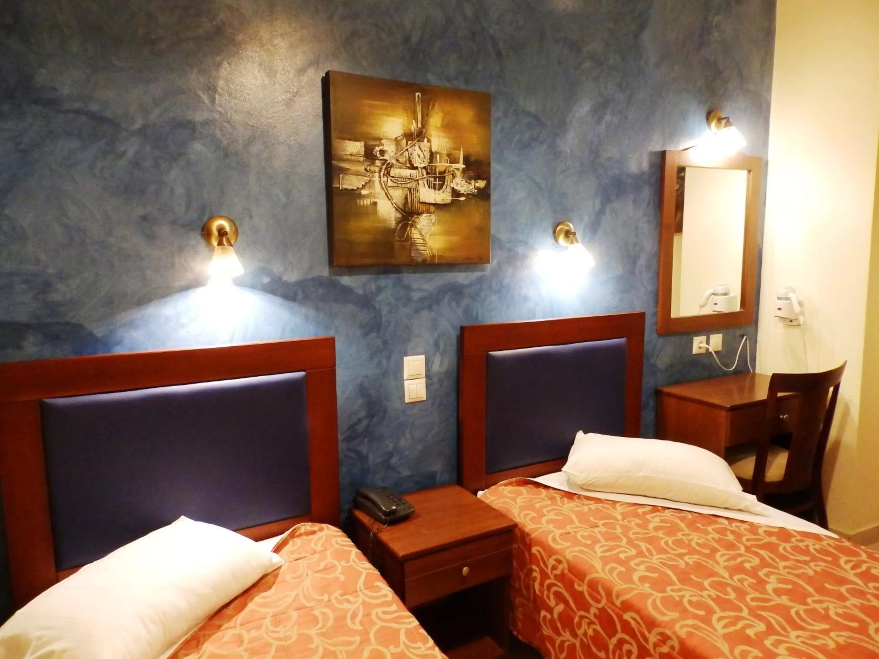 Bed in Pergamos Hotel