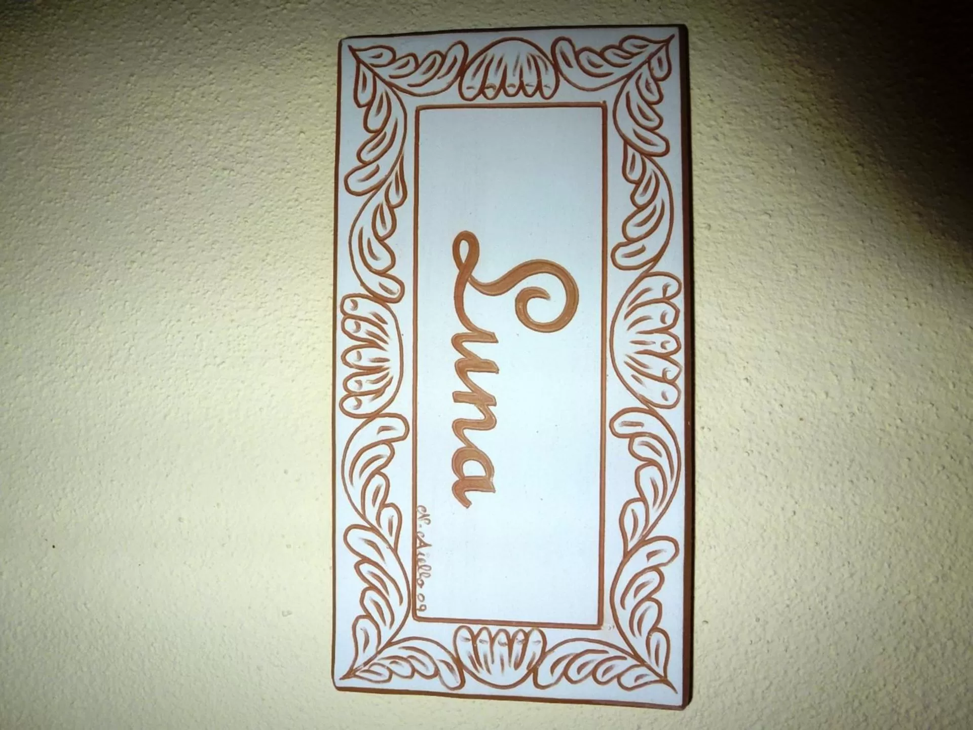 Decorative detail in b&b La casa di Ely