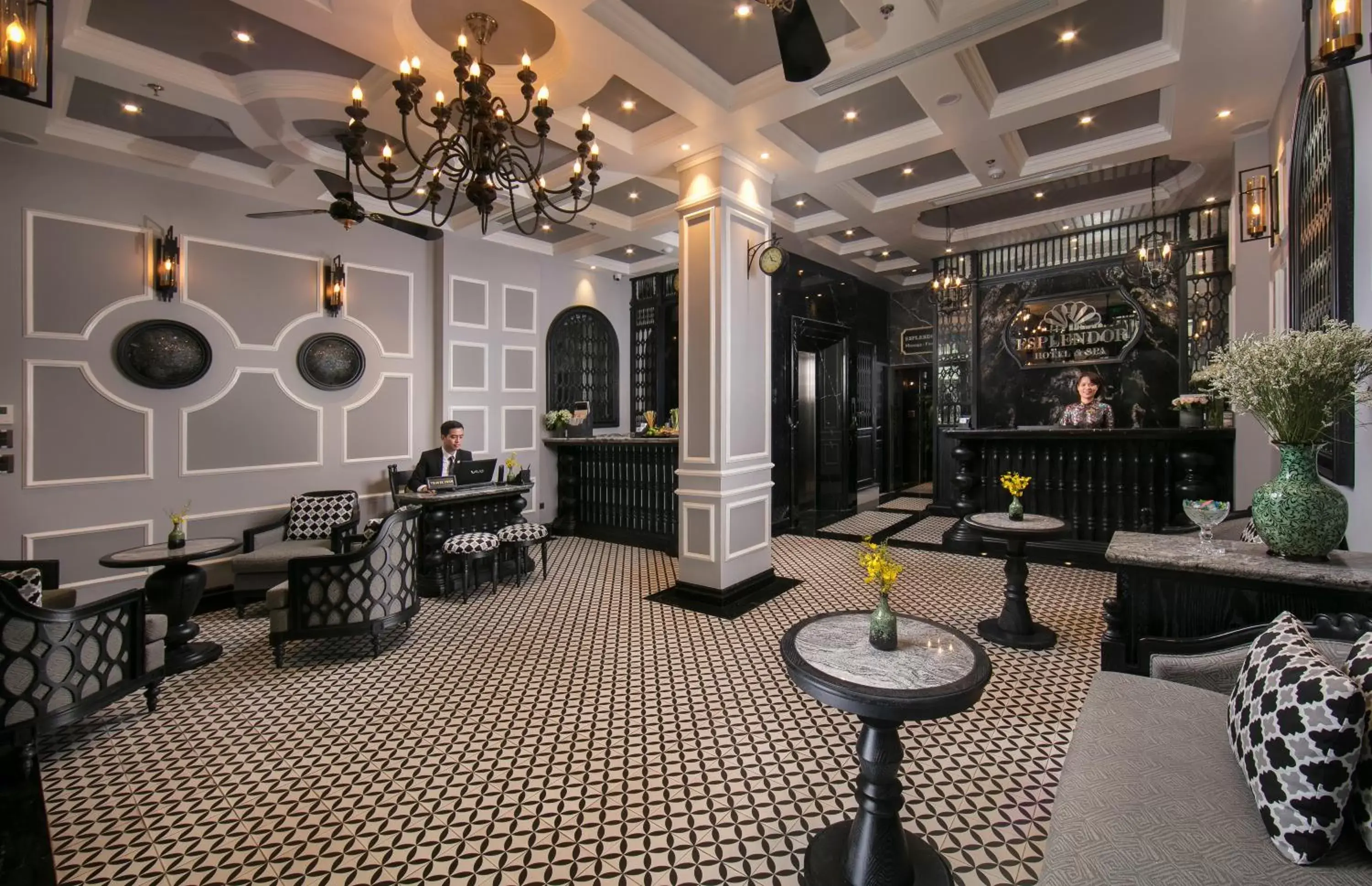 Lobby or reception, Lounge/Bar in Hanoi Esplendor Hotel and Spa