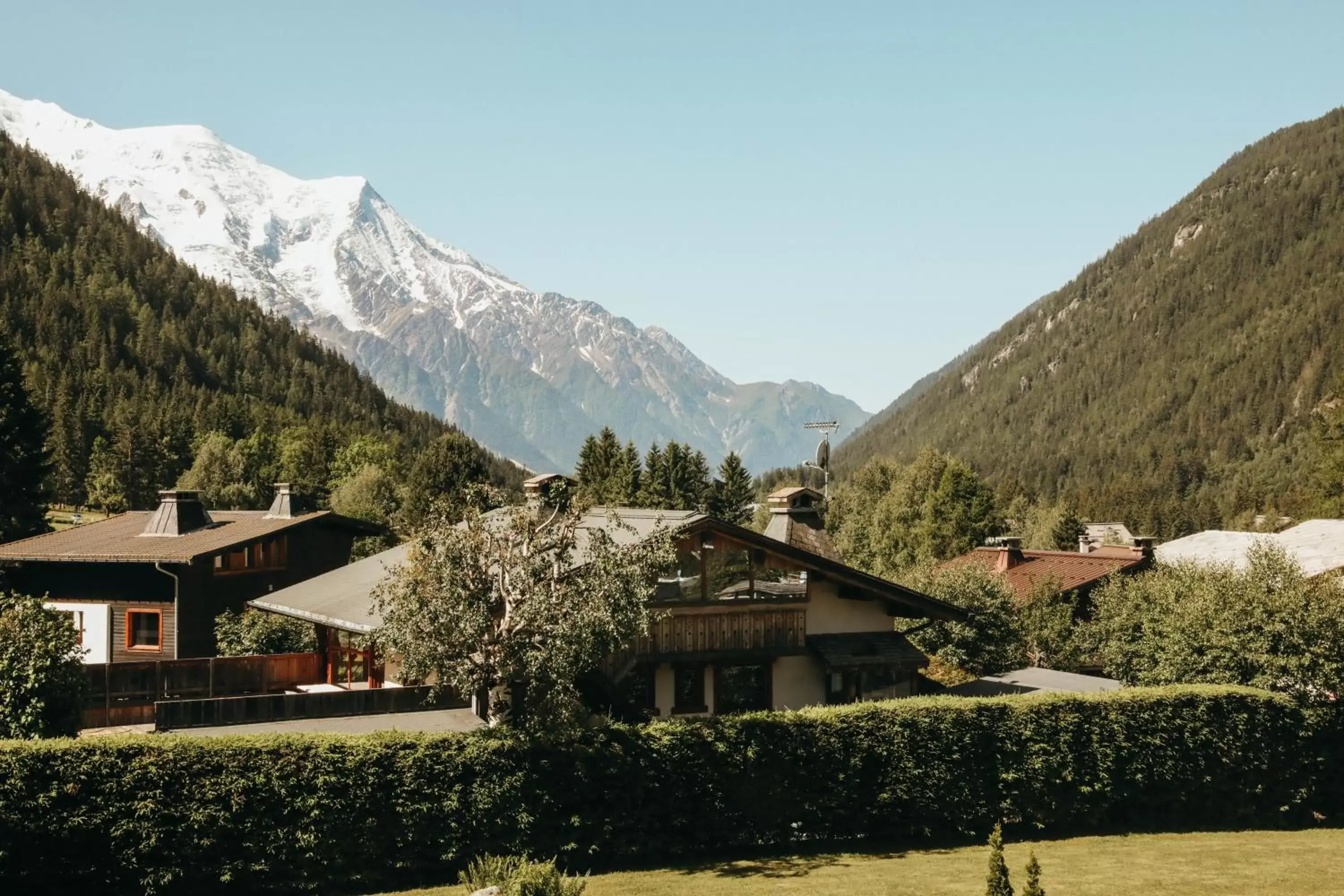 Landmark view, Winter in Les Grands Montets Hotel & Spa