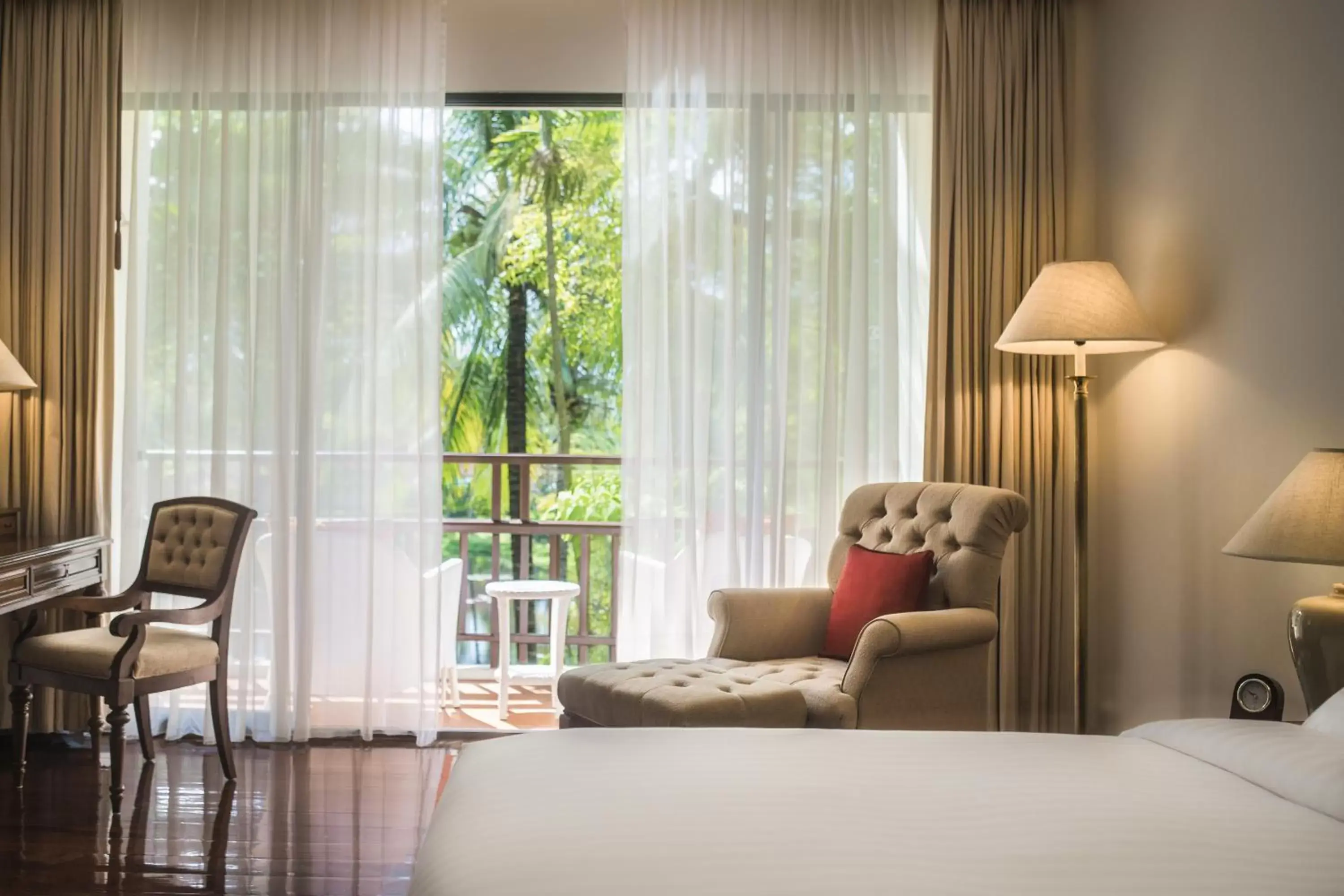 Bed in Sofitel Angkor Phokeethra Golf & Spa Resort