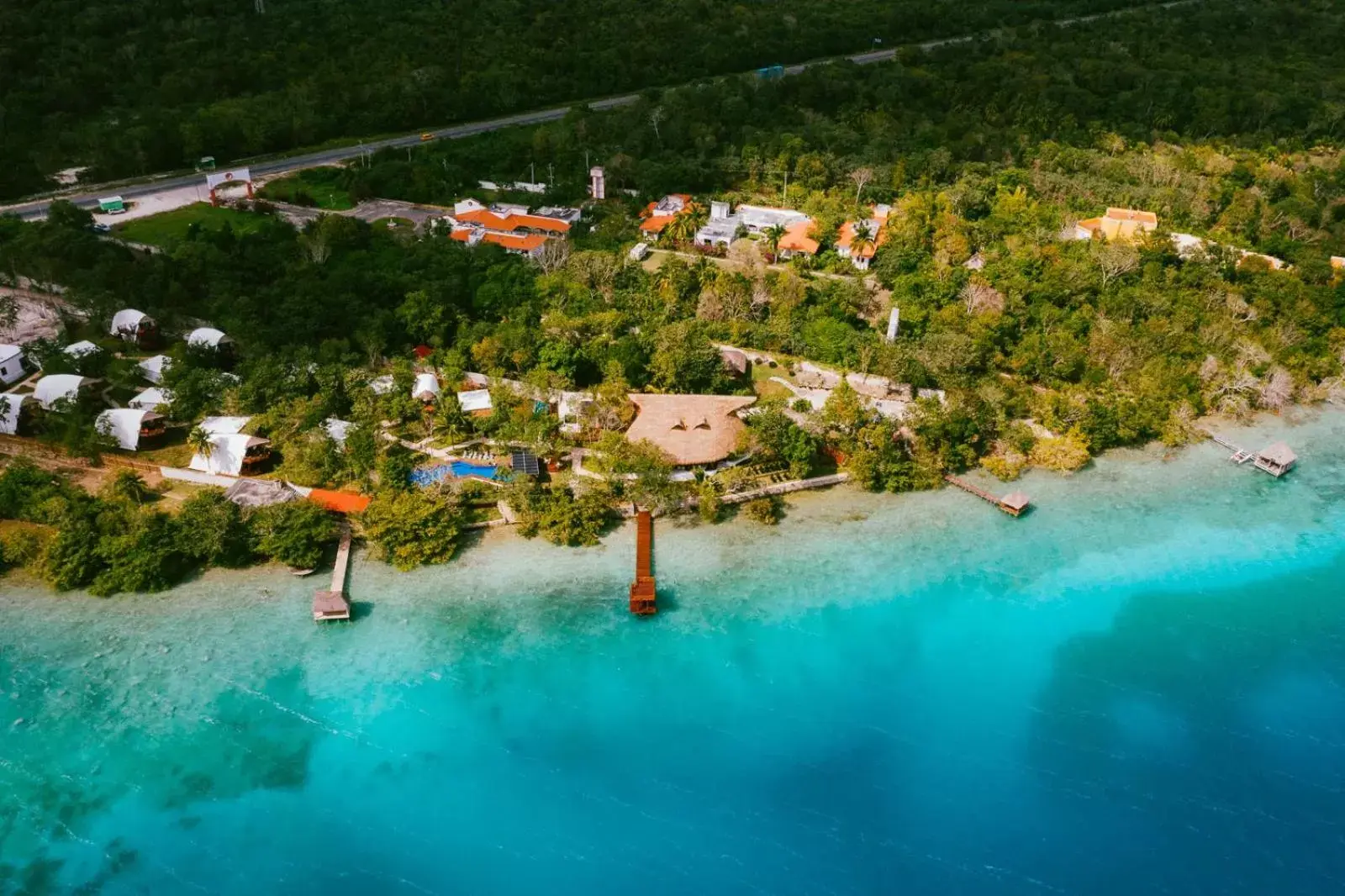 Bird's eye view, Bird's-eye View in Mia Bacalar Luxury Resort & Spa