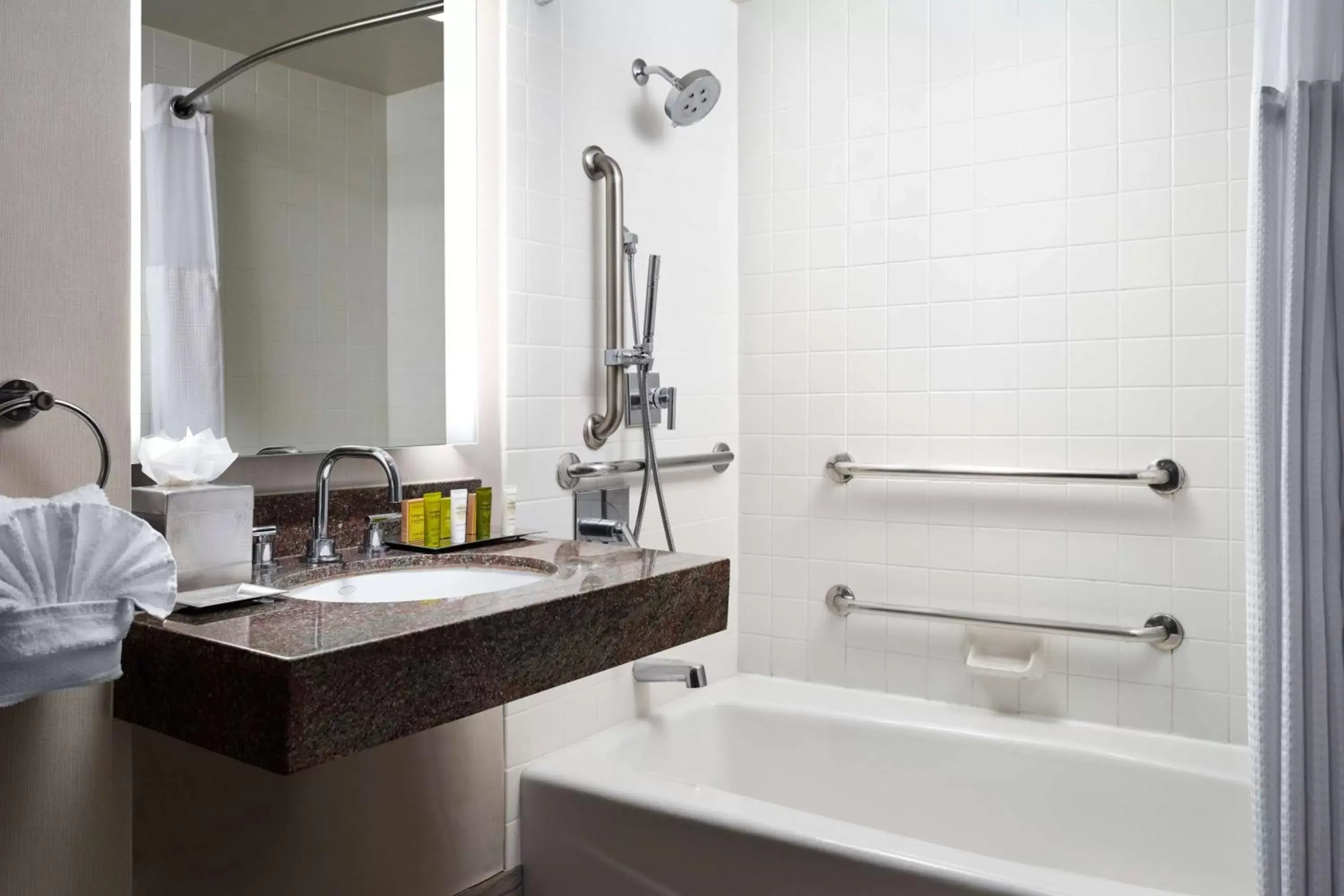 Bathroom in Hilton Long Beach Hotel Bathroom in Hilton Long Beach Hotel