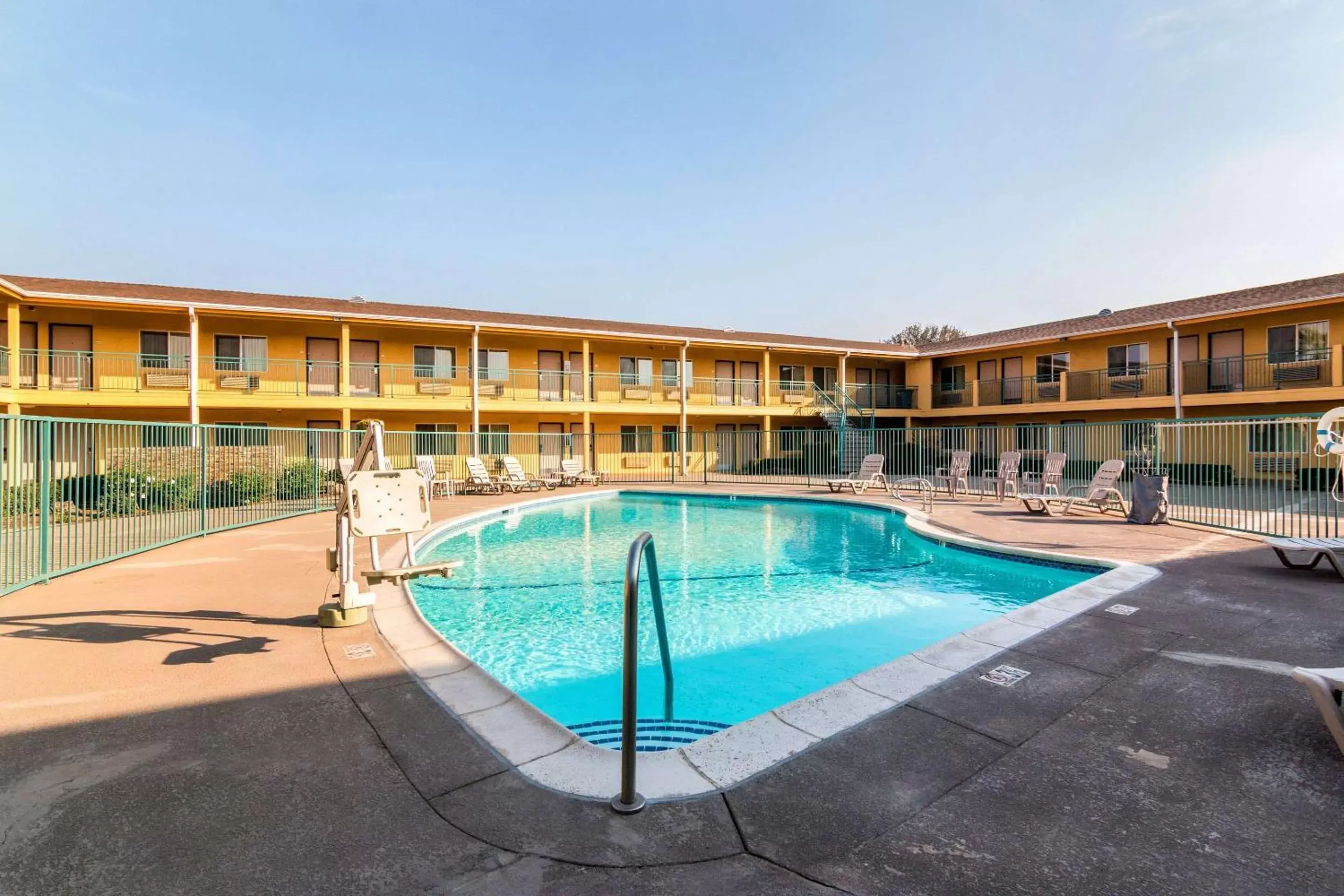 On site, Swimming Pool in Quality Inn & Suites near Downtown Bakersfield