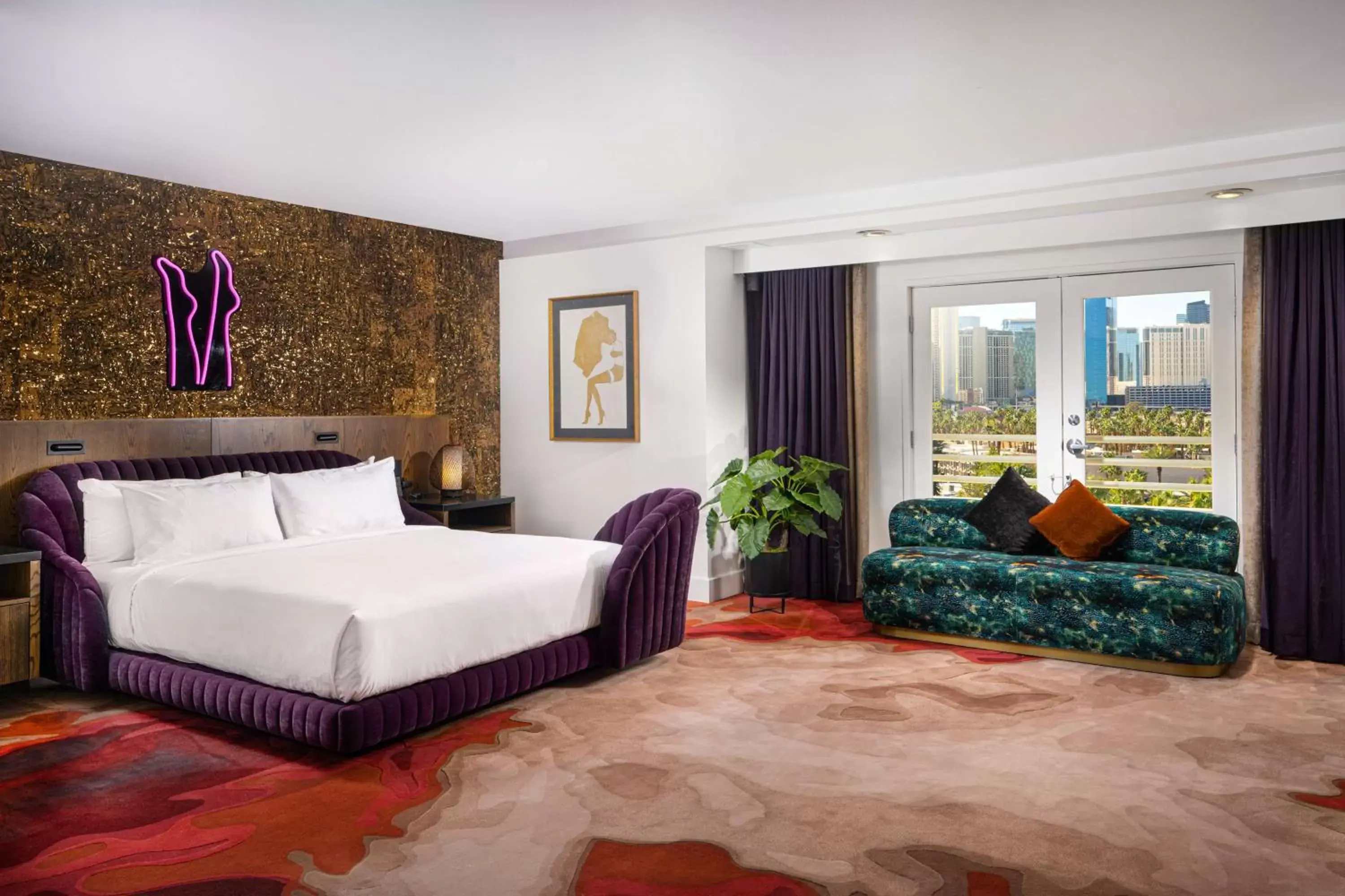 Bed in Virgin Hotels Las Vegas, Curio Collection by Hilton