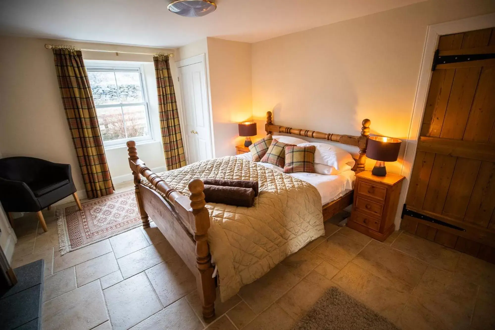 Bedroom, Bed in Errichel House and Cottages