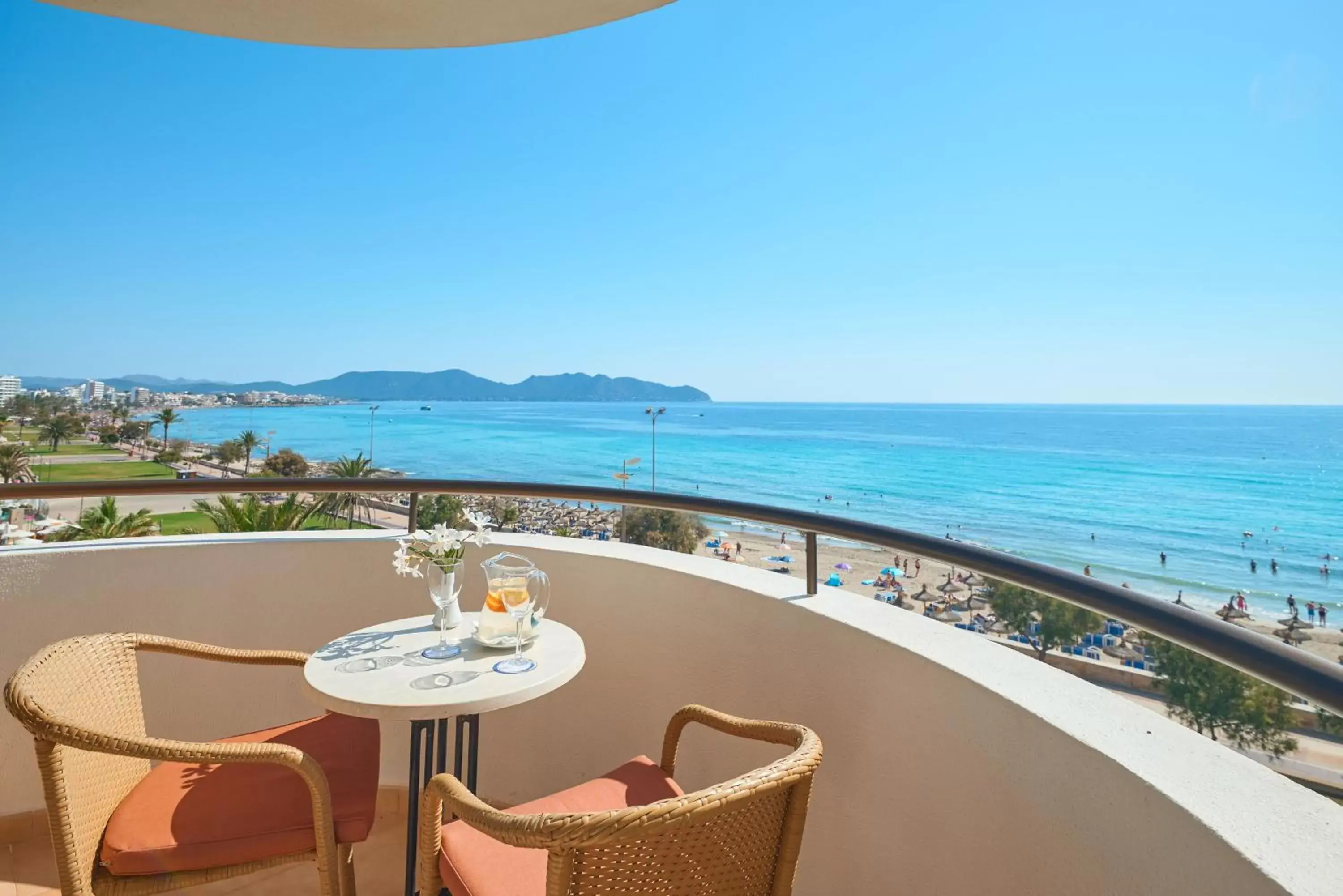 Balcony/Terrace, Sea View in Hipotels Hipocampo Playa