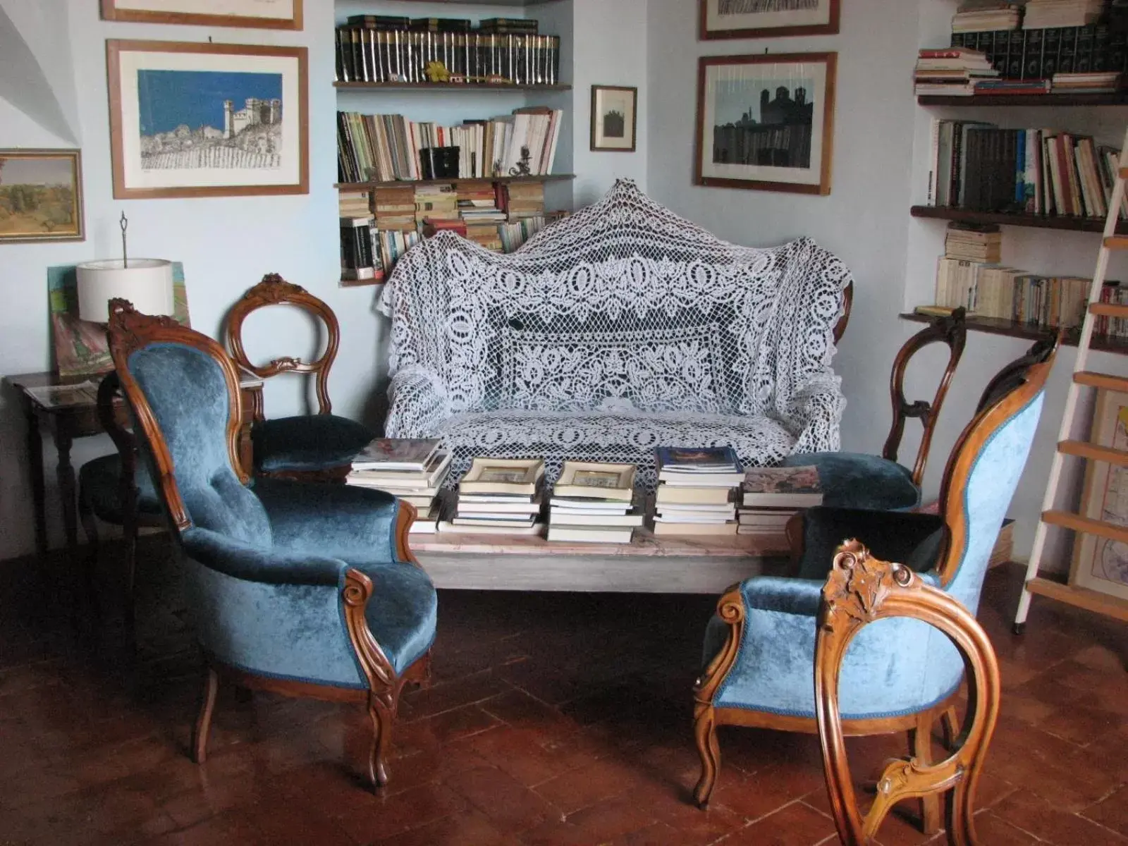 Library, Seating Area in Castello Delle Quattro Torra