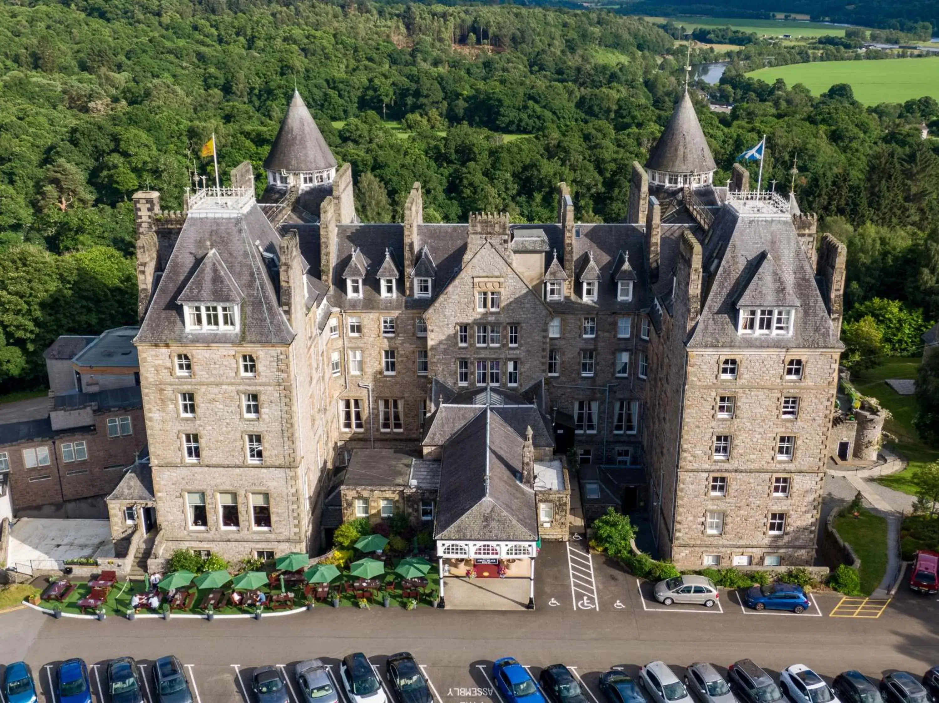 Property building, Bird's-eye View in The Atholl Palace