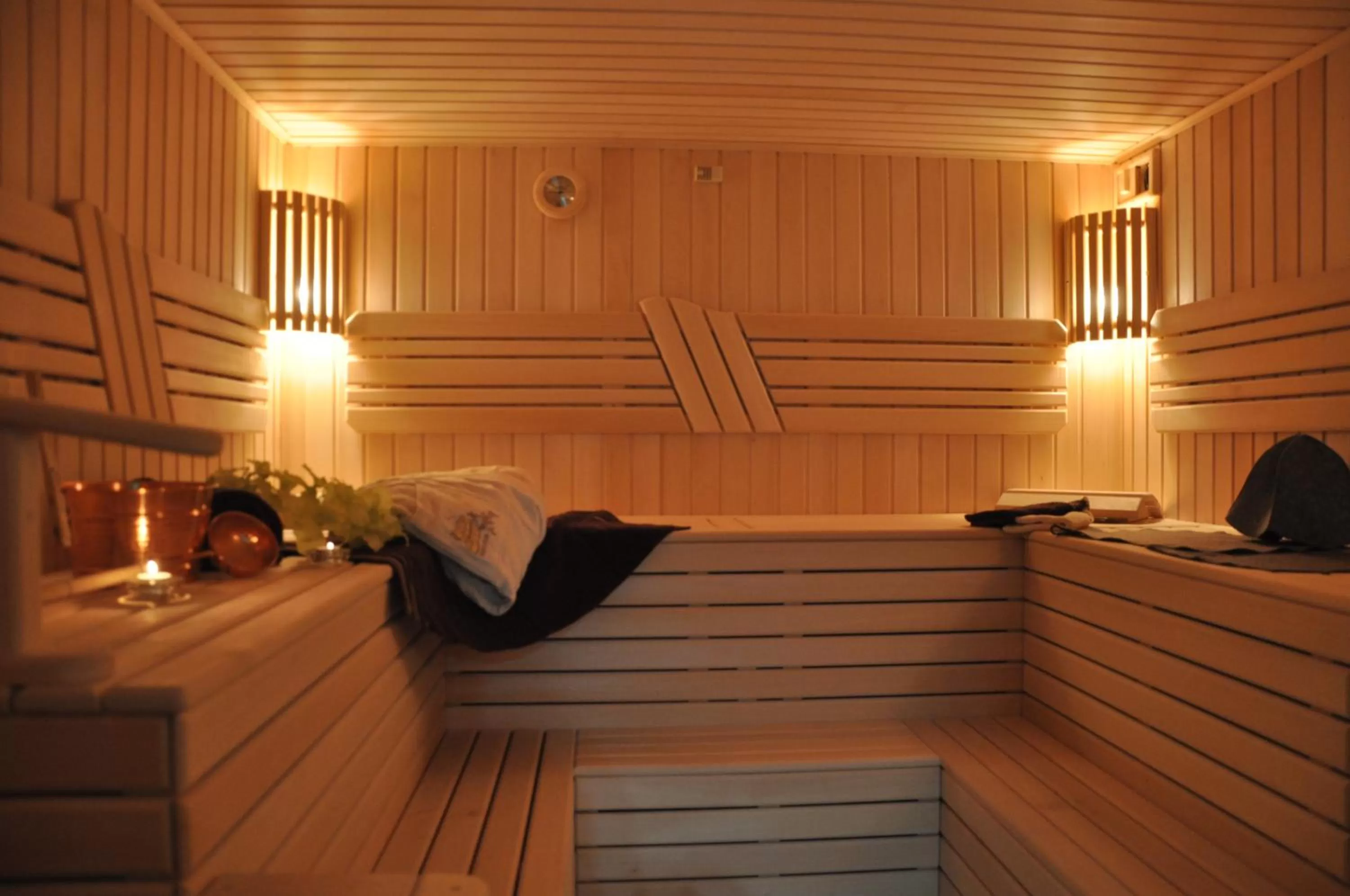 Sauna, Bed in Hotel Villa Natali
