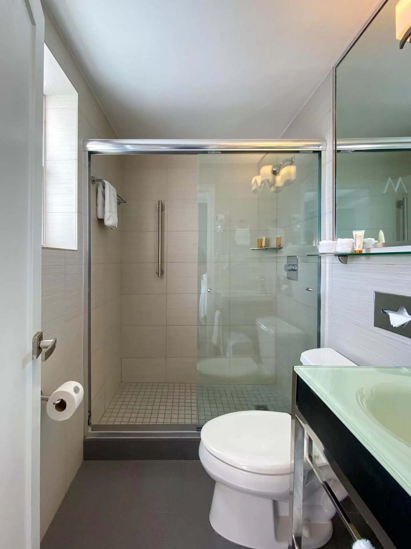 Bathroom in Marseilles Beachfront Hotel