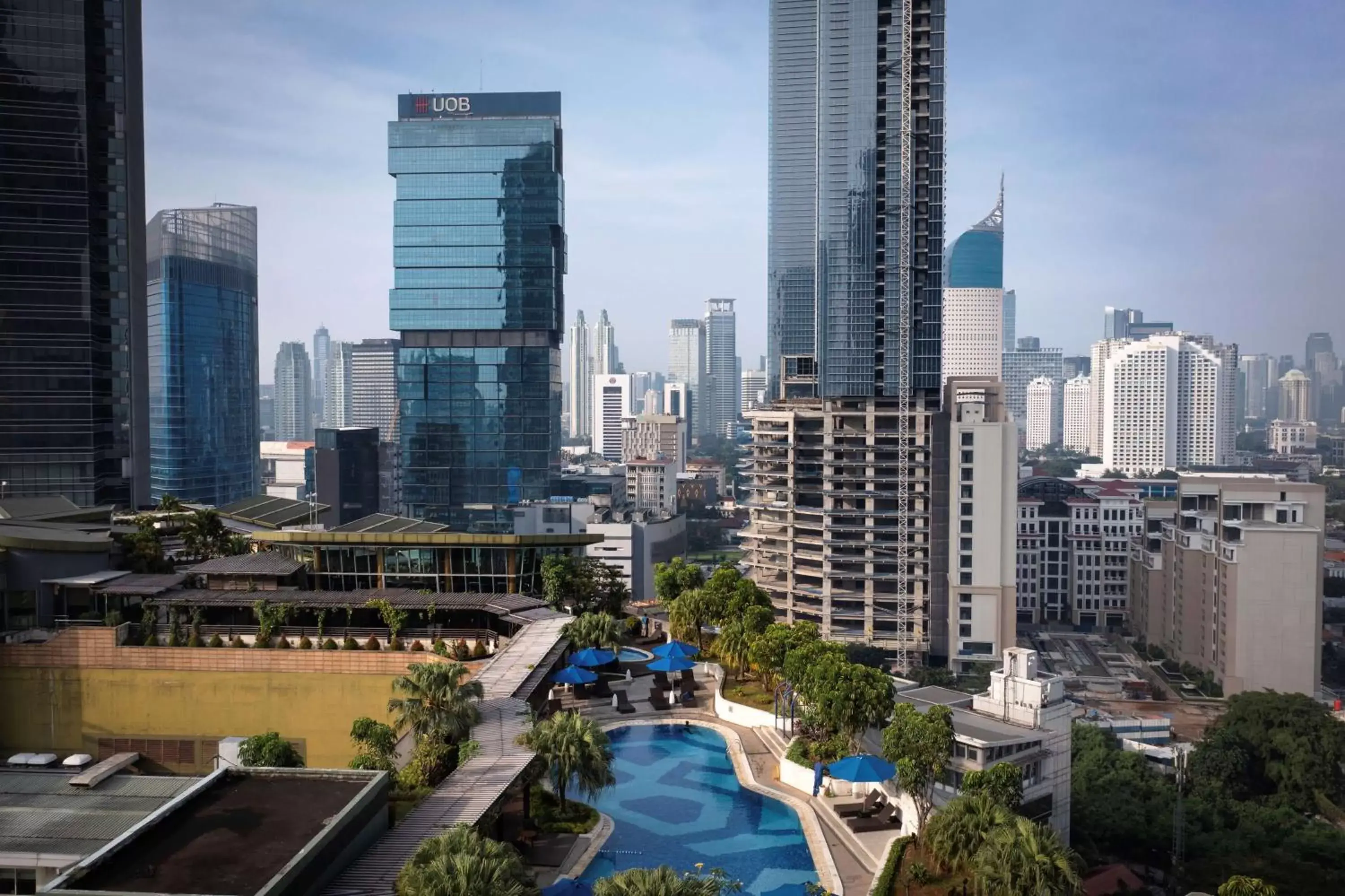 Pool view in Hotel Indonesia Kempinski Jakarta