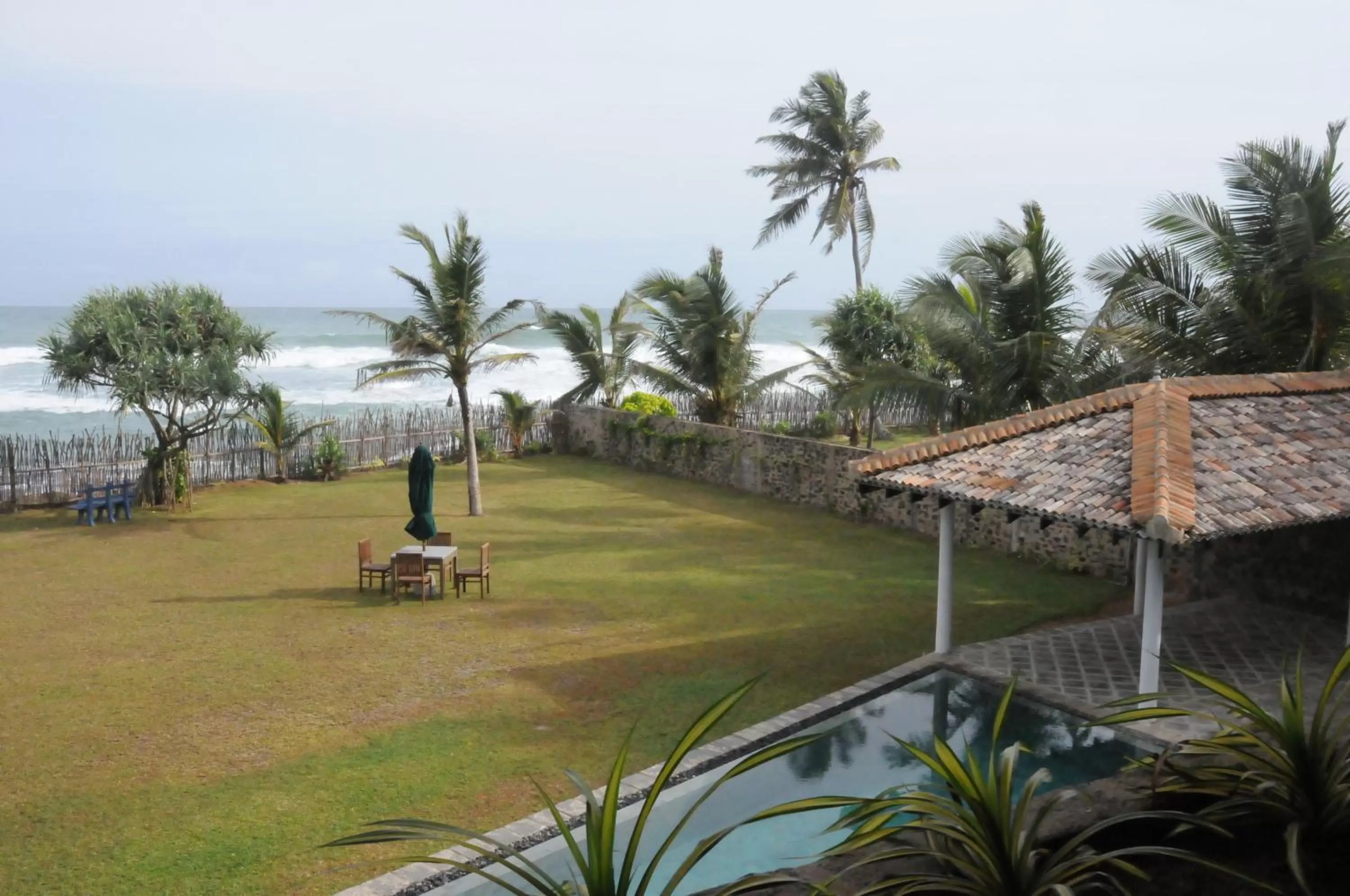 Garden in Villa Atulya at Ocean's edge