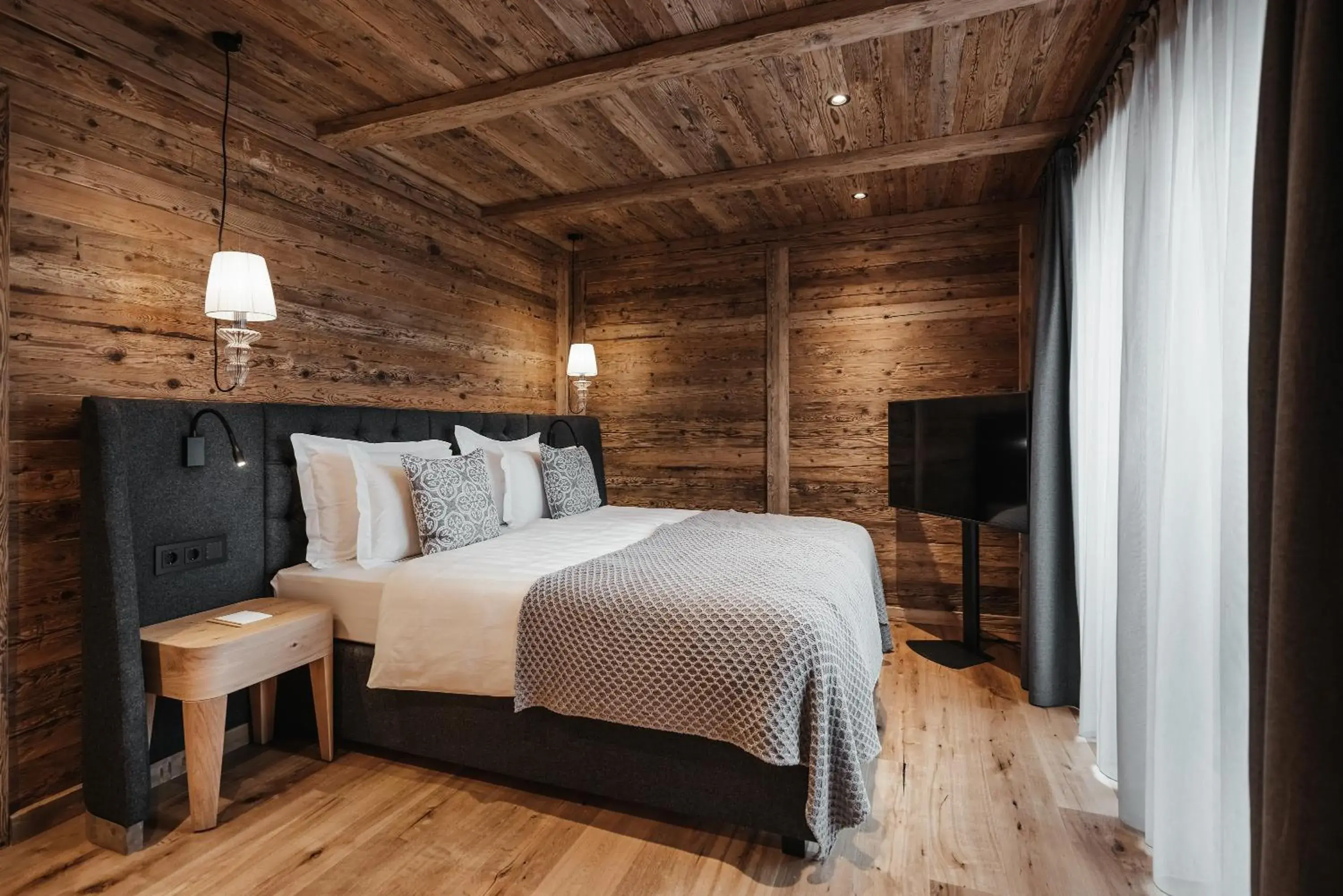 Bed in Kolfuschgerhof Mountain Resort