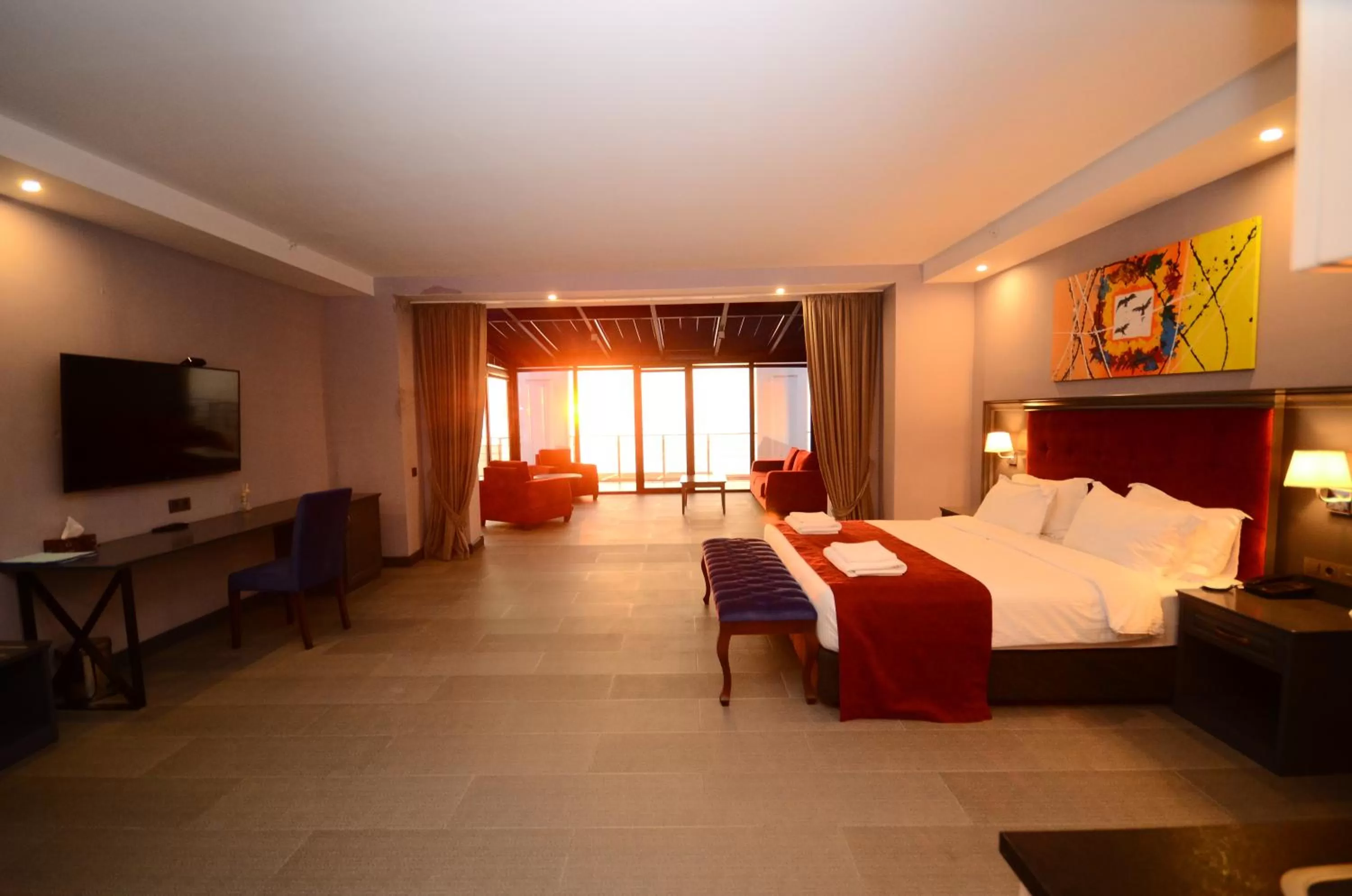 Living room, Bed in Batumi Palm Hotel