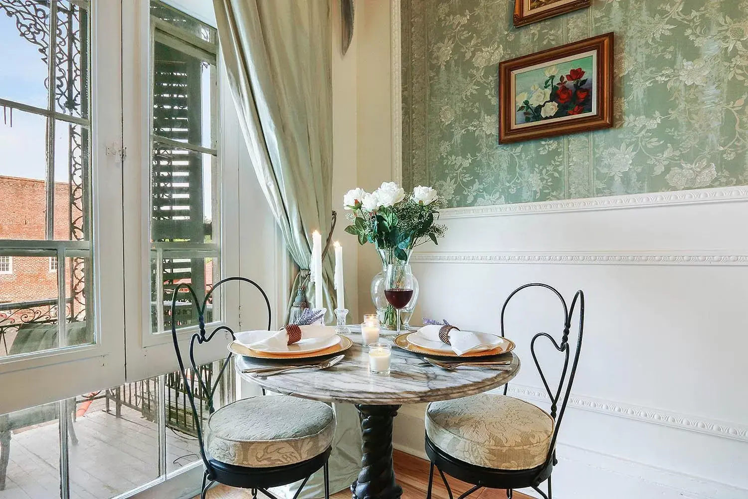 Seating area, Dining Area in French Quarter Mansion