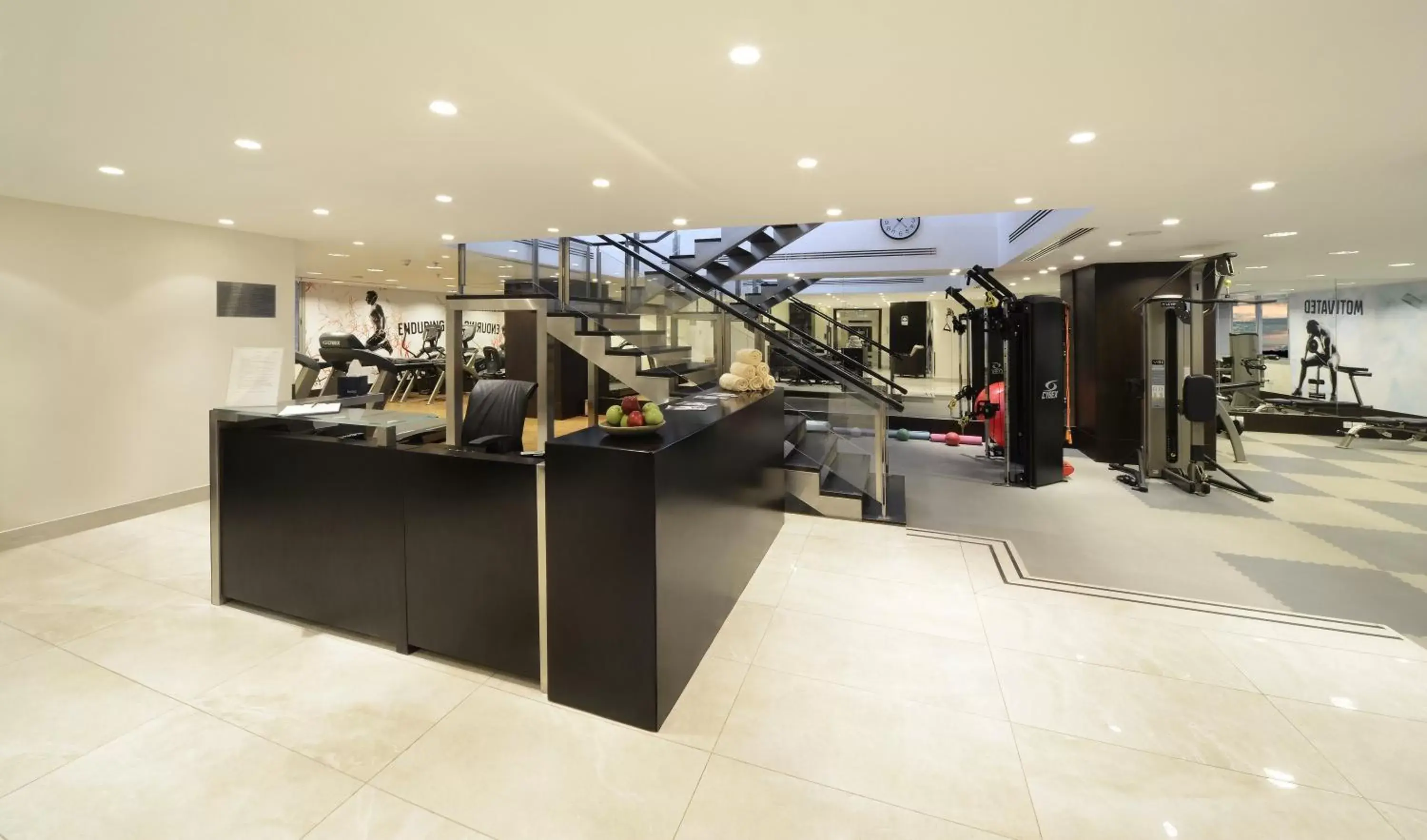 Fitness centre/facilities, Lobby/Reception in The Boulevard Arjaan by Rotana