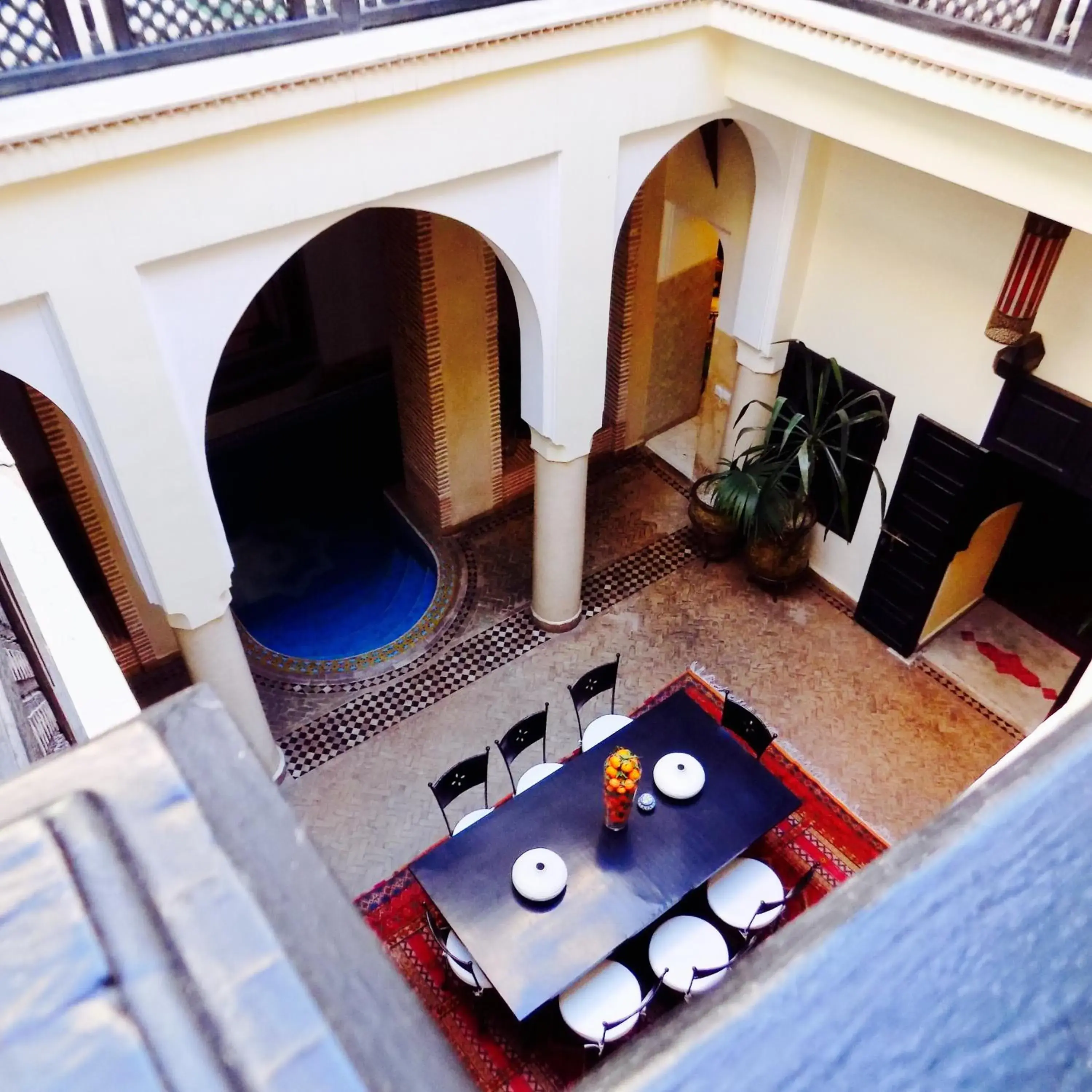 Pool view in Riad Les Trois Palmiers El Bacha