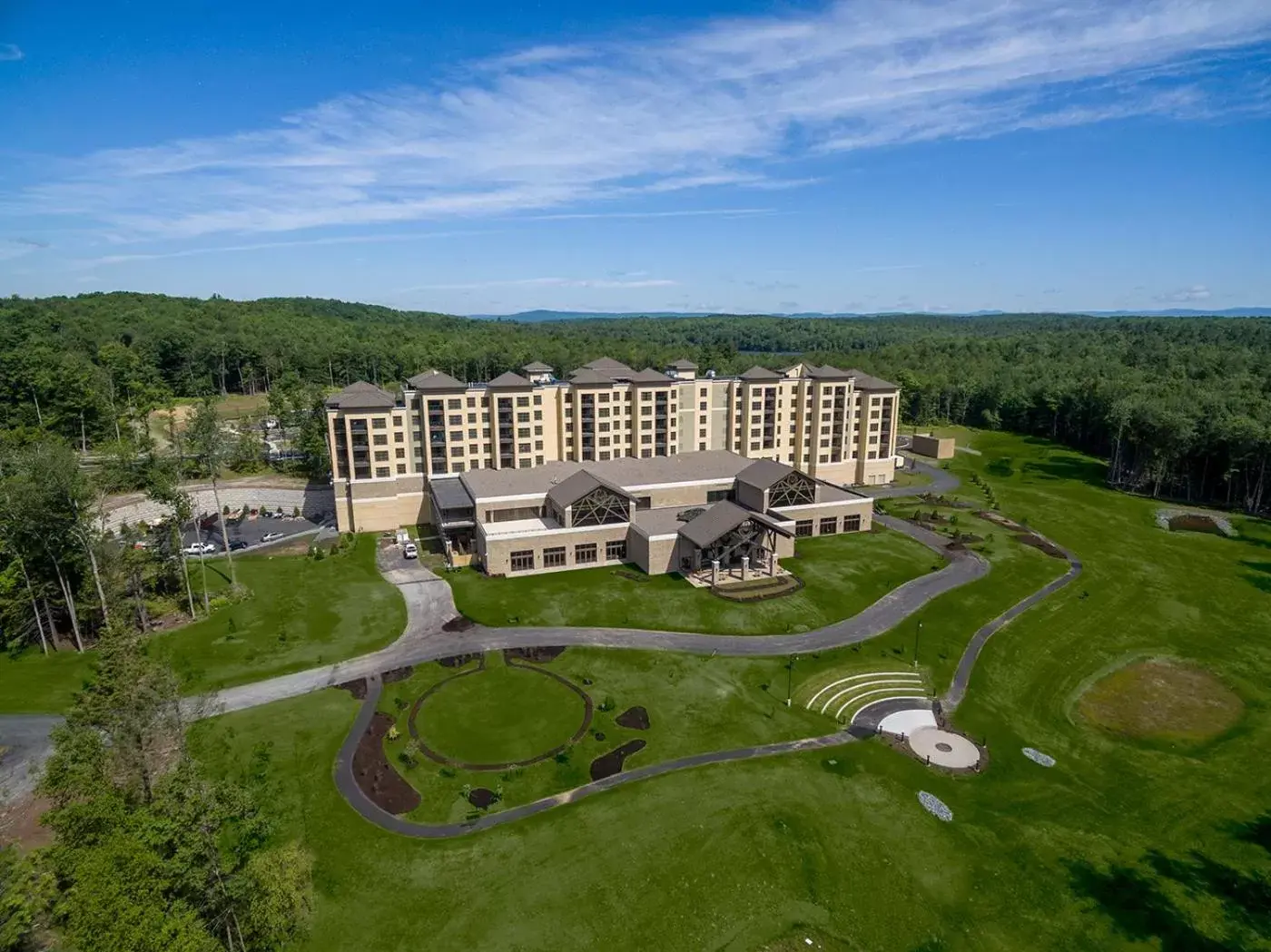 Facade/entrance, Bird's-eye View in YO1 Longevity & Health Resorts, Catskills
