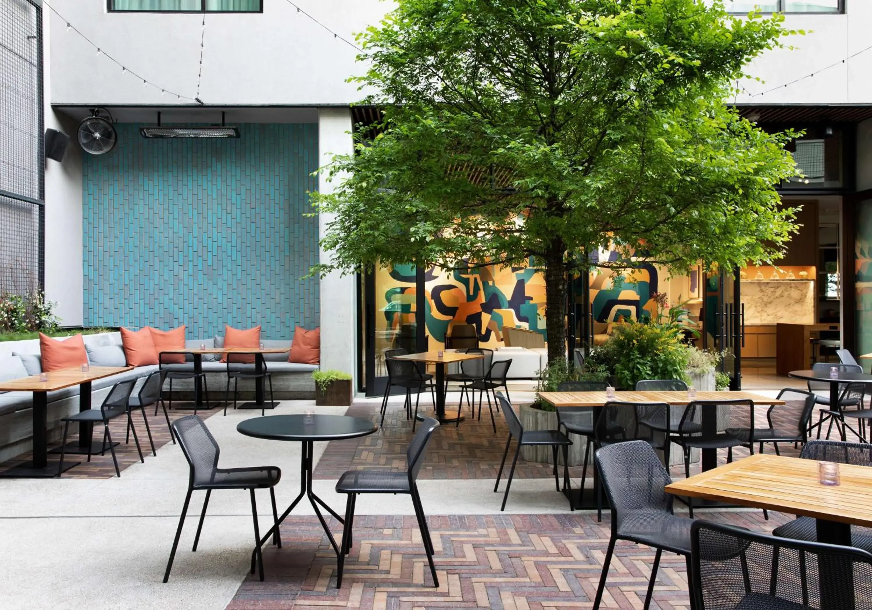 Inner courtyard view, Restaurant/Places to Eat in Canopy By Hilton Austin Downtown