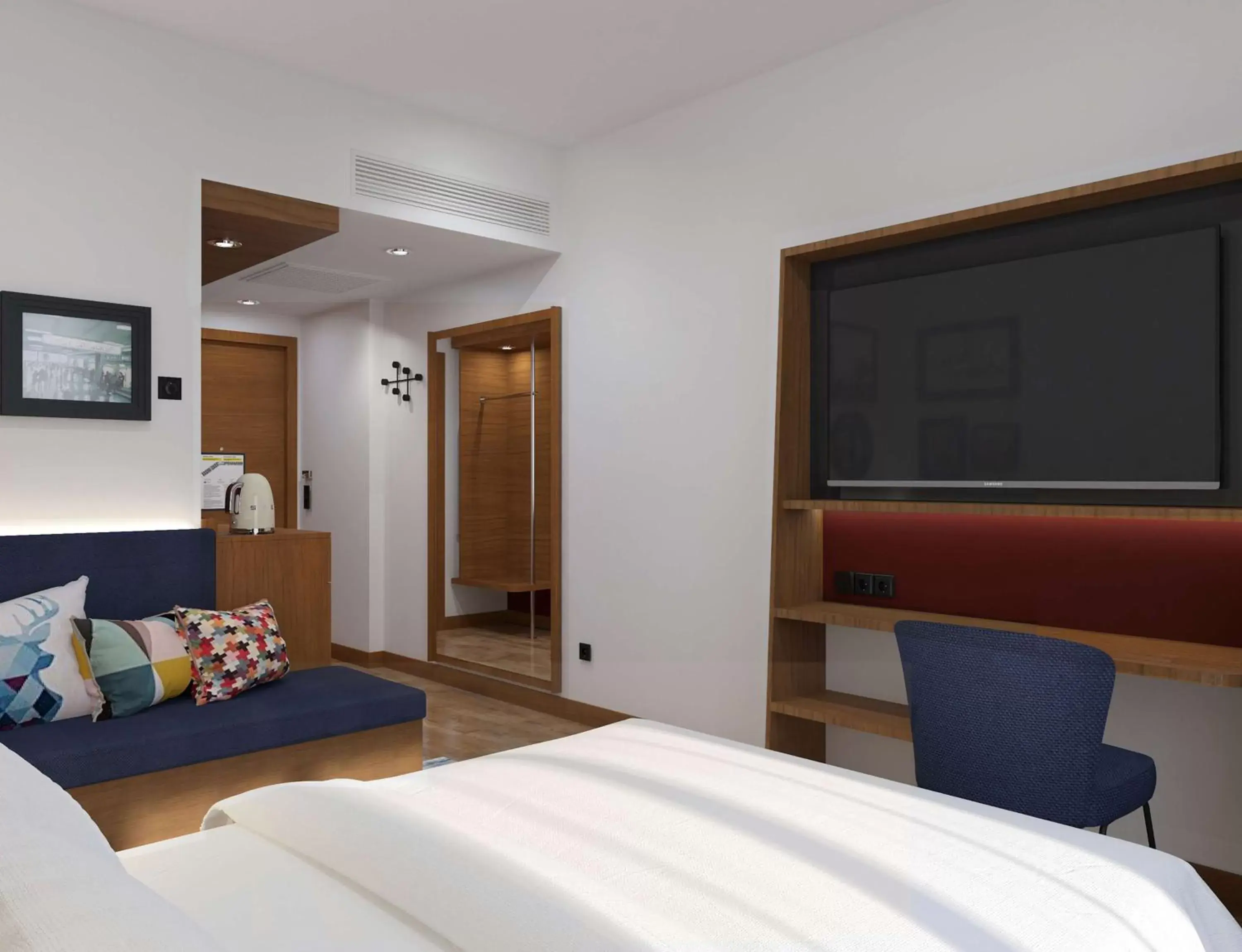 Bedroom, Bed in Hampton By Hilton Istanbul Airport, Arnavutkoy
