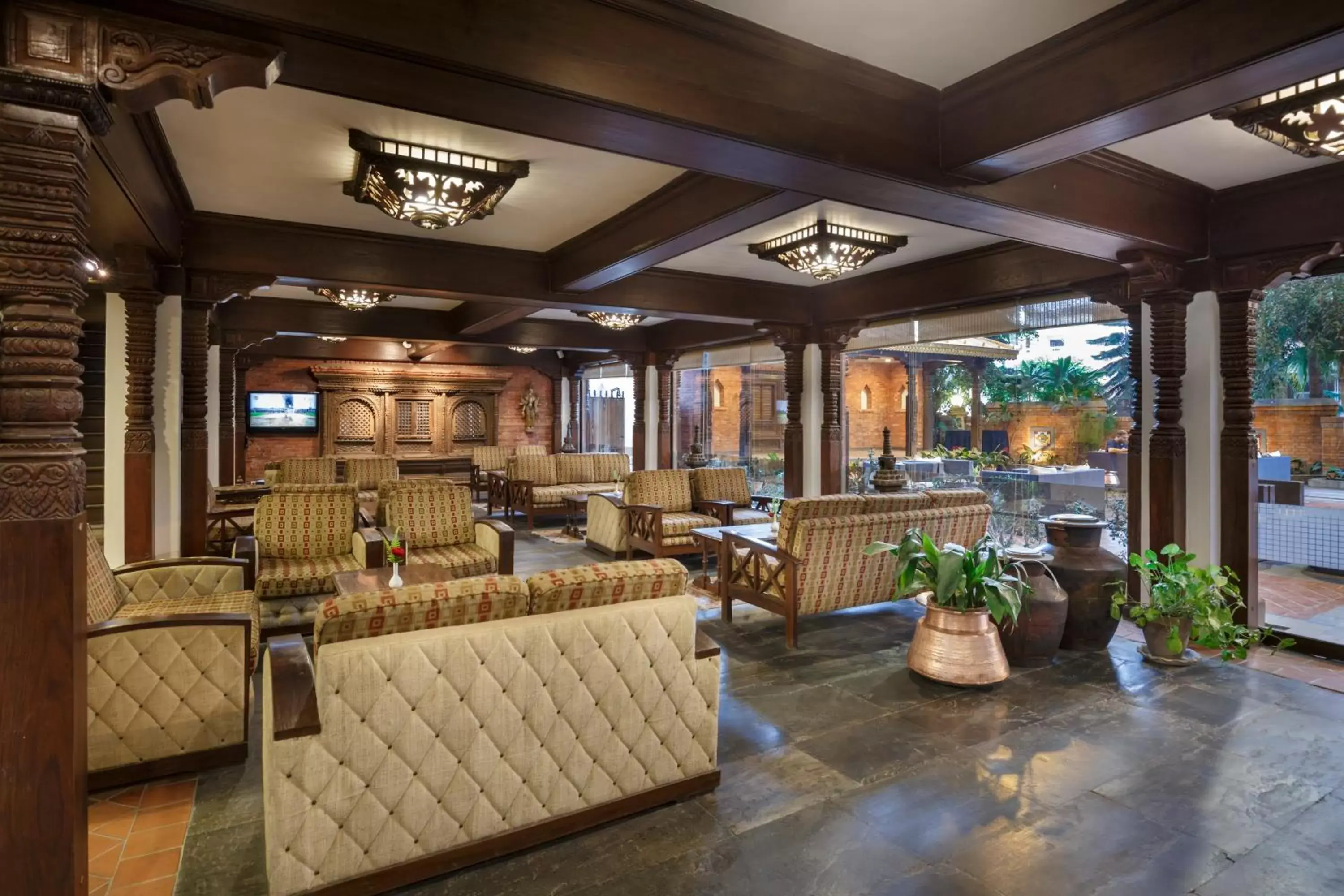 Seating area in Hotel Manaslu