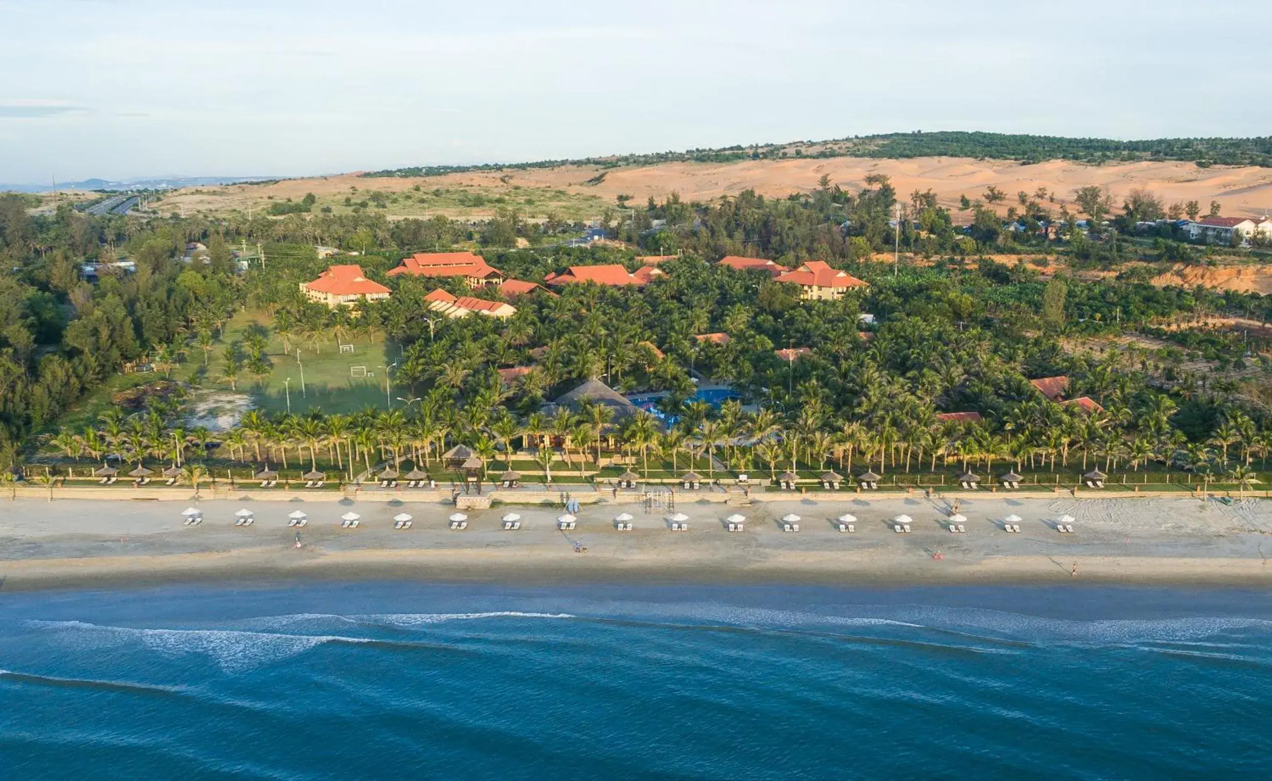 Beach, Bird's-eye View in Pandanus Resort