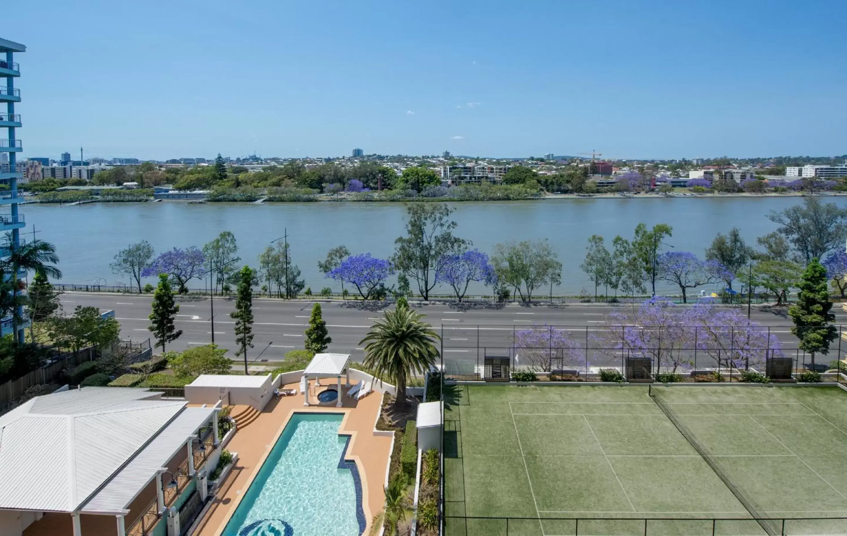 Tennis court, Pool View in The Oasis Apartments