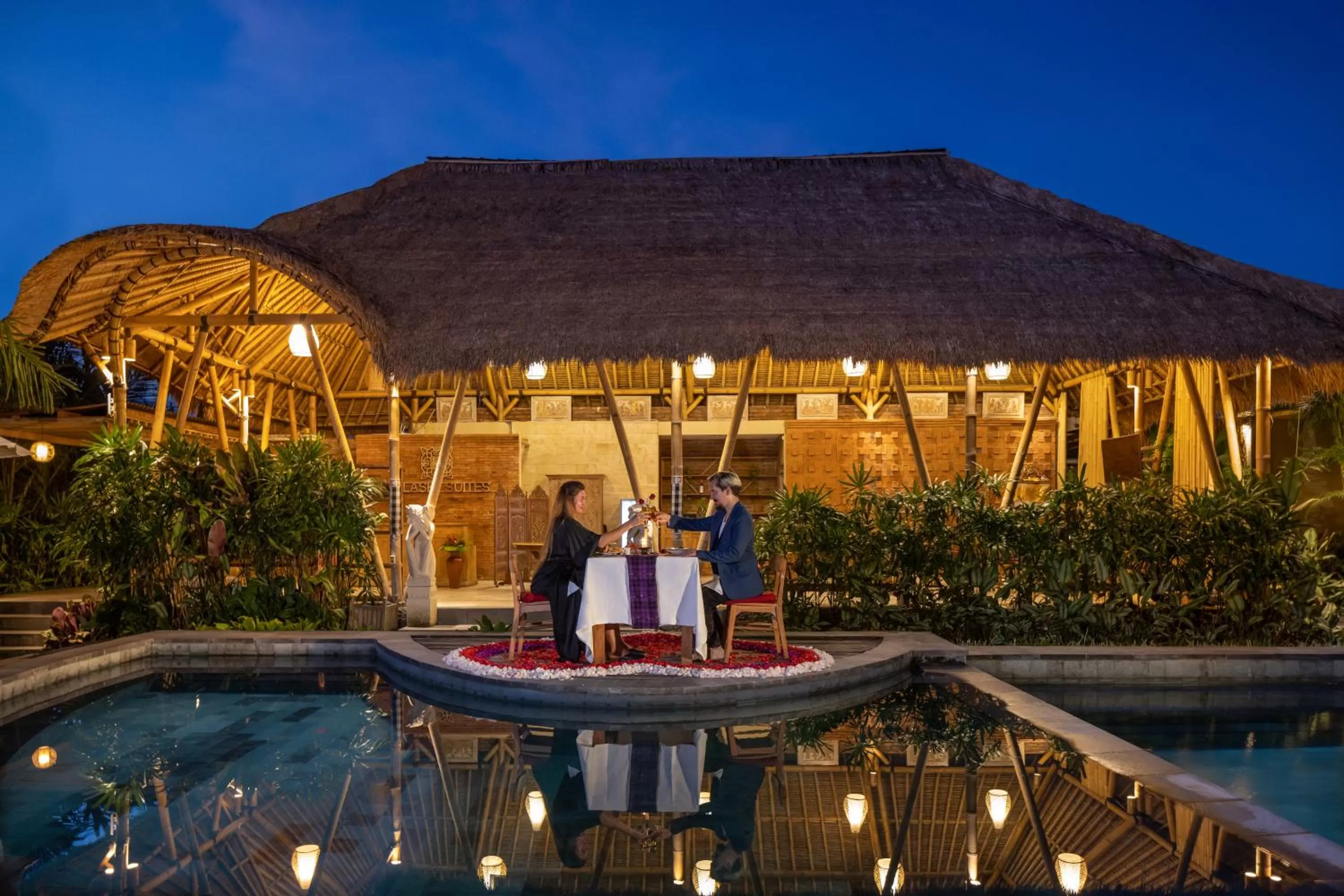 Swimming pool in Kailash Suites by GenuineHost