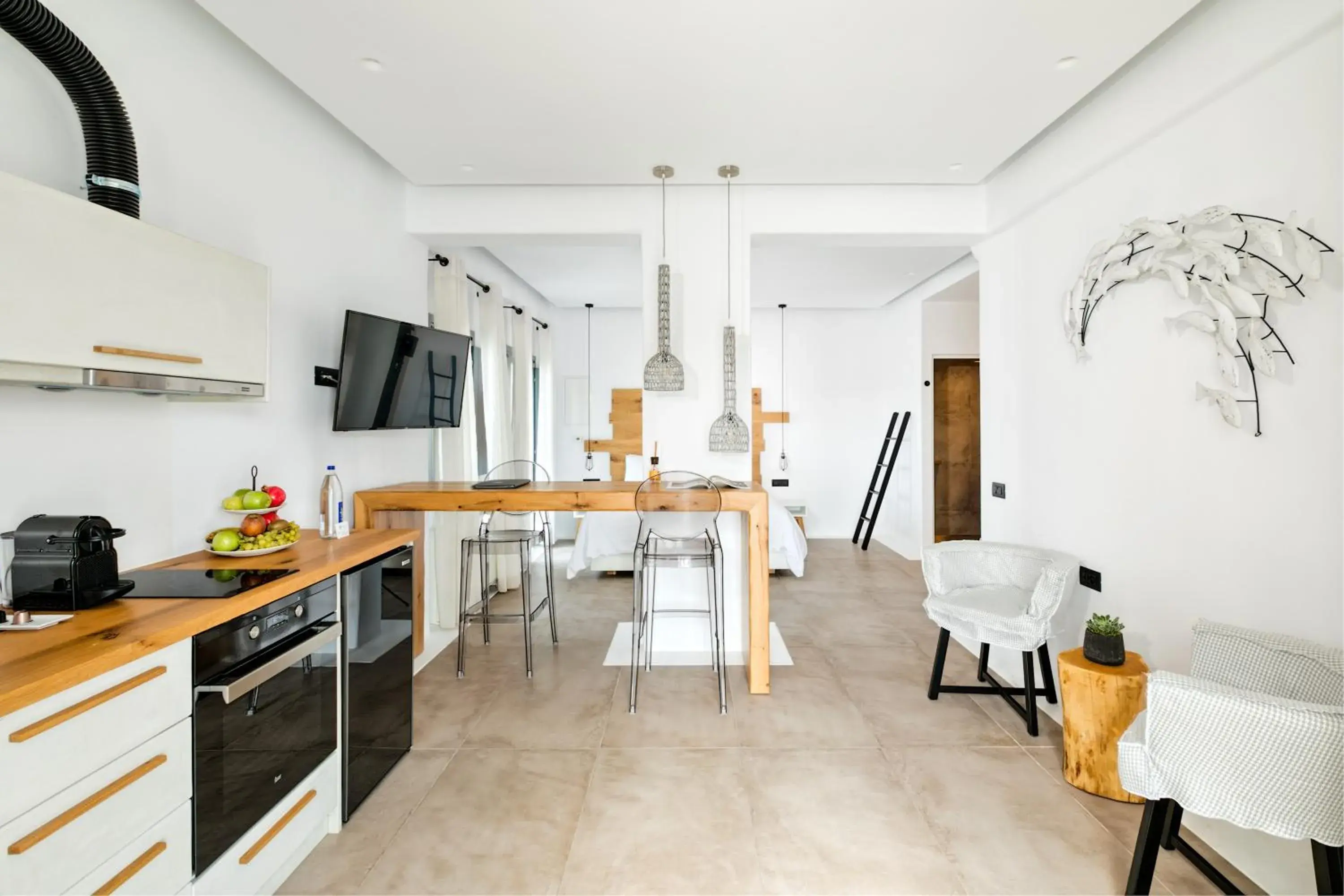 TV and multimedia, Kitchen/Kitchenette in Portes Suites & Villas Mykonos