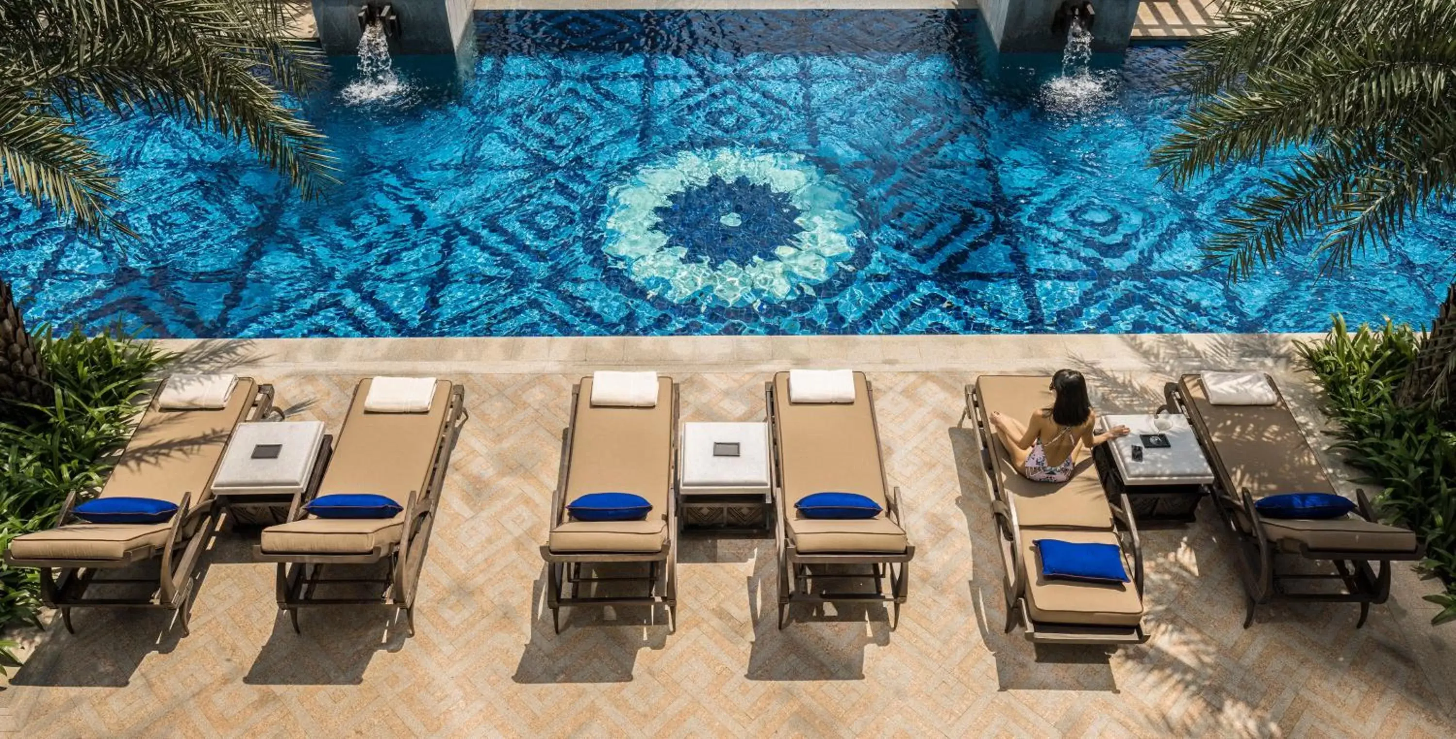 Decorative detail, Pool View in Four Seasons Hotel Jakarta